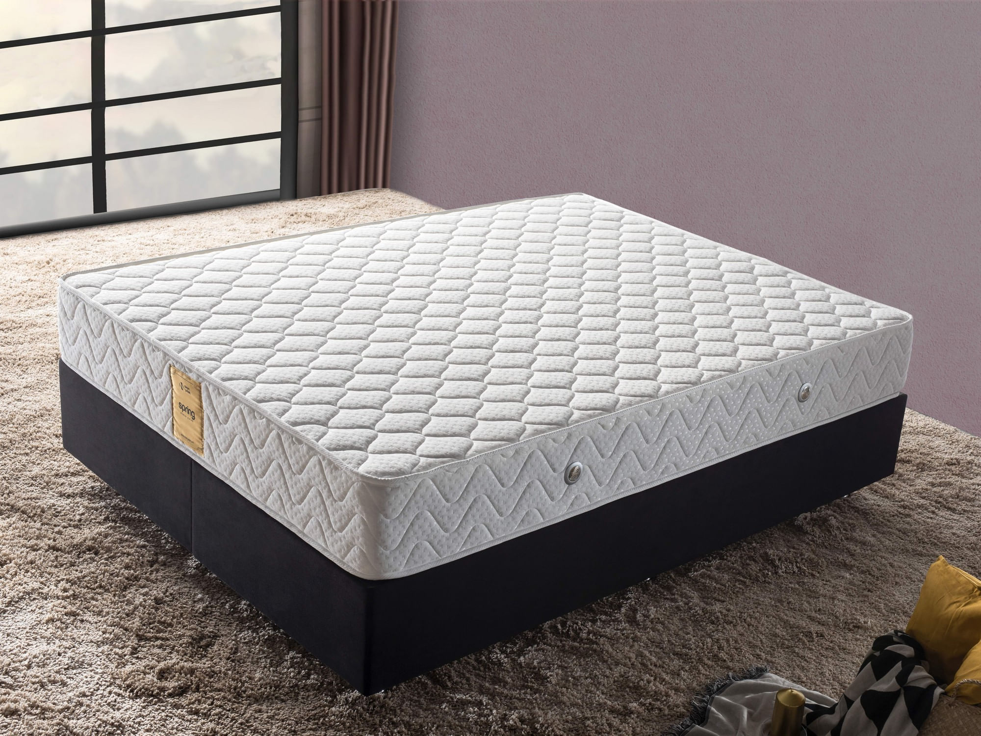 Saltea Hanah Home, bumbac, 180 x 200 x 26 cm, alb, 480NRN1325 — imaginea 3