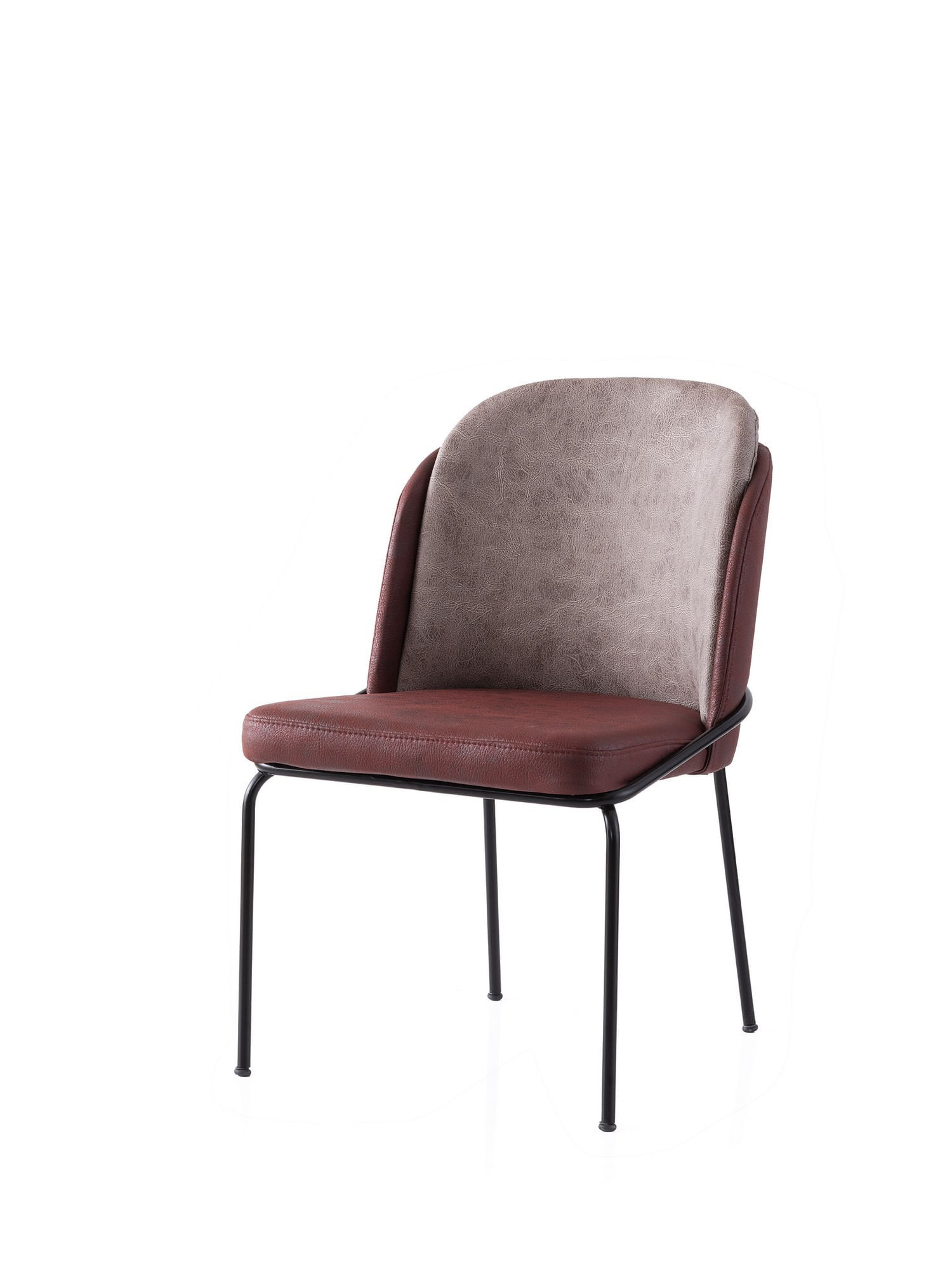 Set scaune (2 bucăți) Hanah Home, PAL melaminat, 62 x 52 x 75 cm, auriu/roșu, 974NMB1882 — imaginea 2