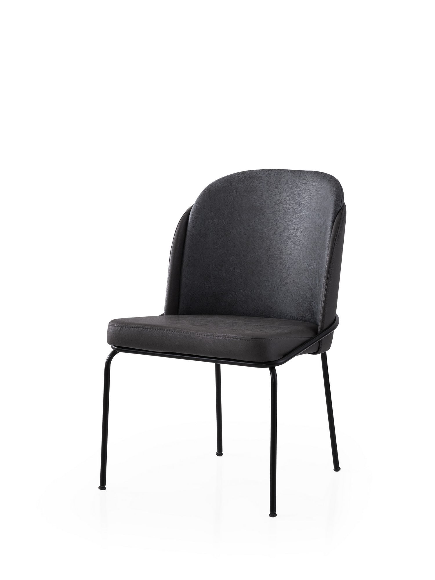 Set scaune (2 bucăți) Hanah Home, PAL melaminat, 62 x 52 x 75 cm, auriu/negru, 974NMB1878 — imaginea 4