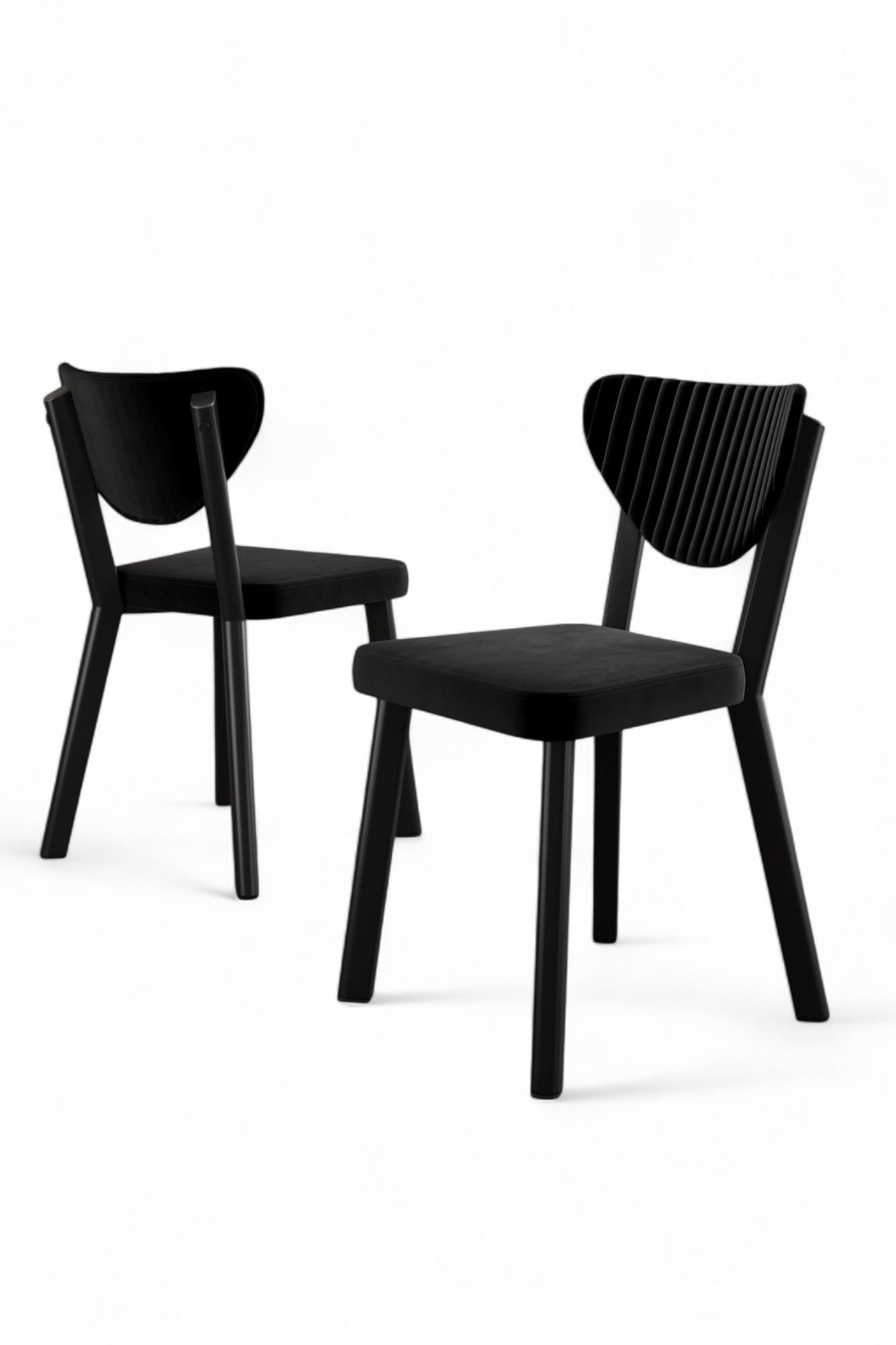 Set scaune (6 bucăți) Hanah Home, placaj, 45 x 46 x 86 cm, negru, 240CHR1794 — imaginea 2
