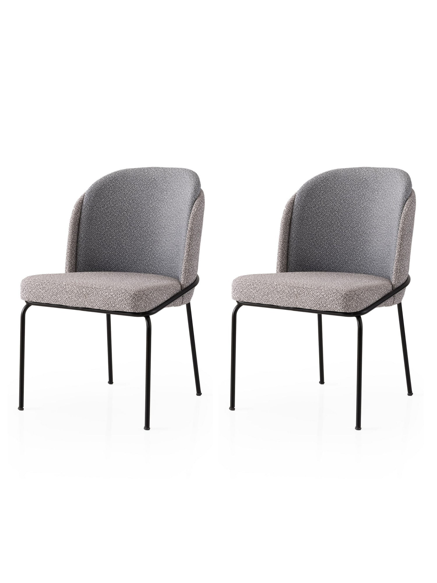 Set scaune (2 bucăți) Hanah Home, PAL melaminat, 62 x 52 x 75 cm, auriu/gri, 974NMB1870 — imaginea 2