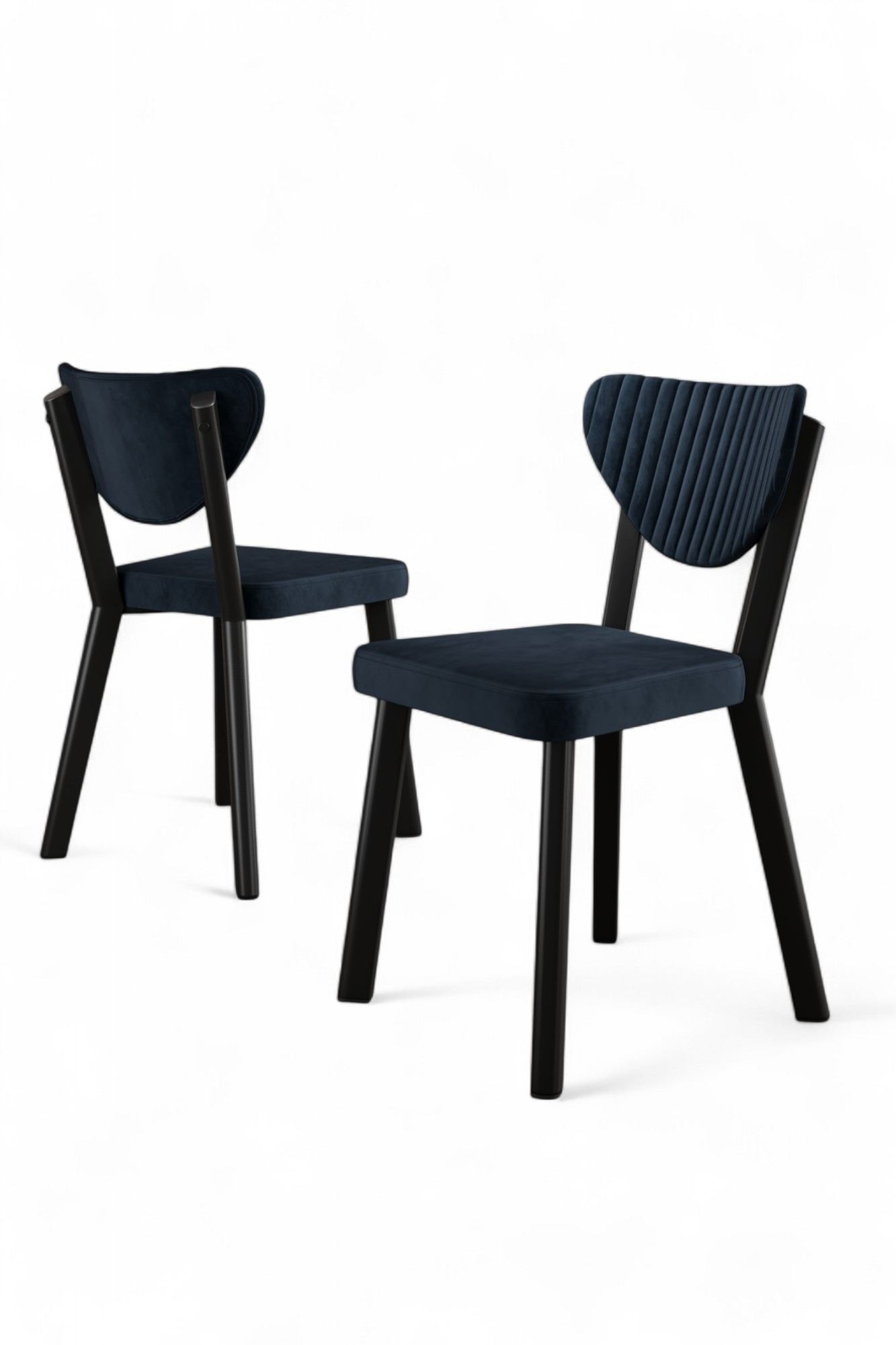 Set scaune (6 bucăți) Hanah Home, placaj, 45 x 46 x 86 cm, antracit/negru, 240CHR1792 — imaginea 3