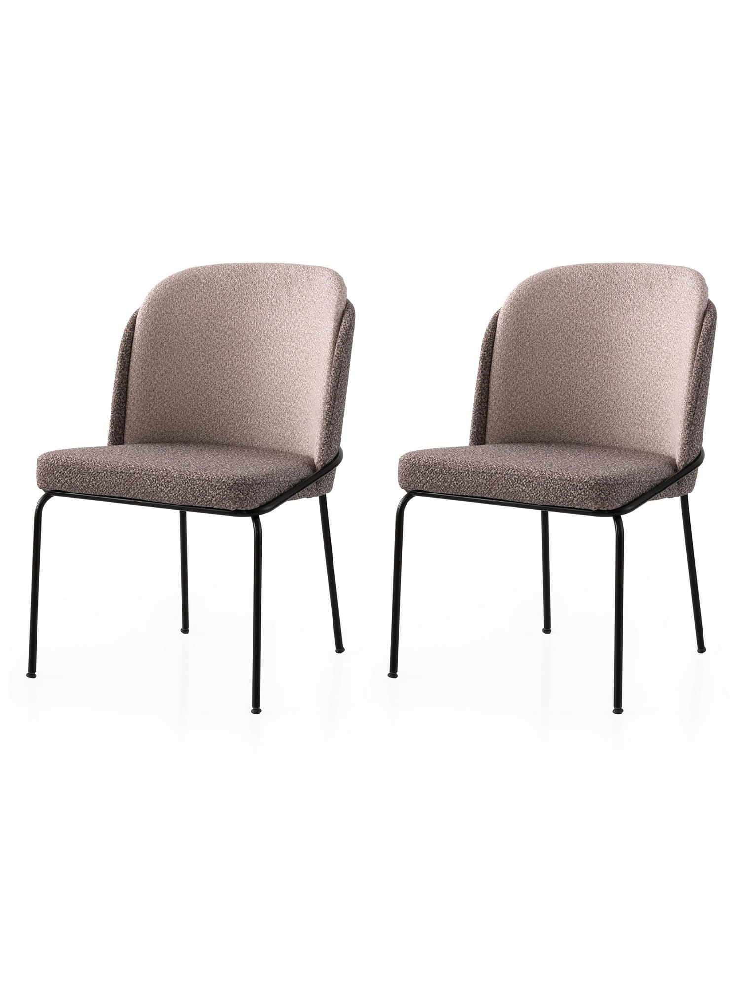 Set scaune (2 bucăți) Hanah Home, PAL melaminat, 62 x 52 x 75 cm, auriu/deschis maro, 974NMB1872 — imaginea 4