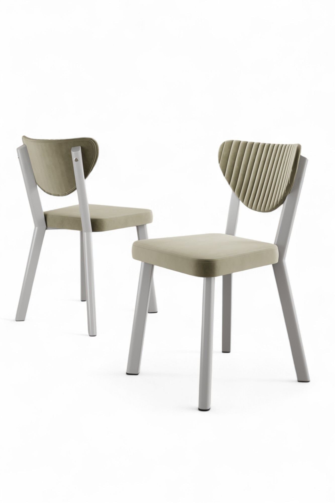 Set scaune (6 bucăți) Hanah Home, placaj, 45 x 46 x 86 cm, crem/alb, 240CHR1783 — imaginea 3