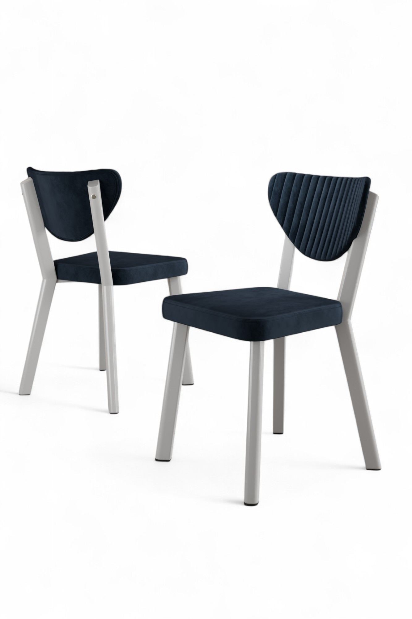 Set scaune (6 bucăți) Hanah Home, placaj, 45 x 46 x 86 cm, antracit/alb, 240CHR1782 — imaginea 2