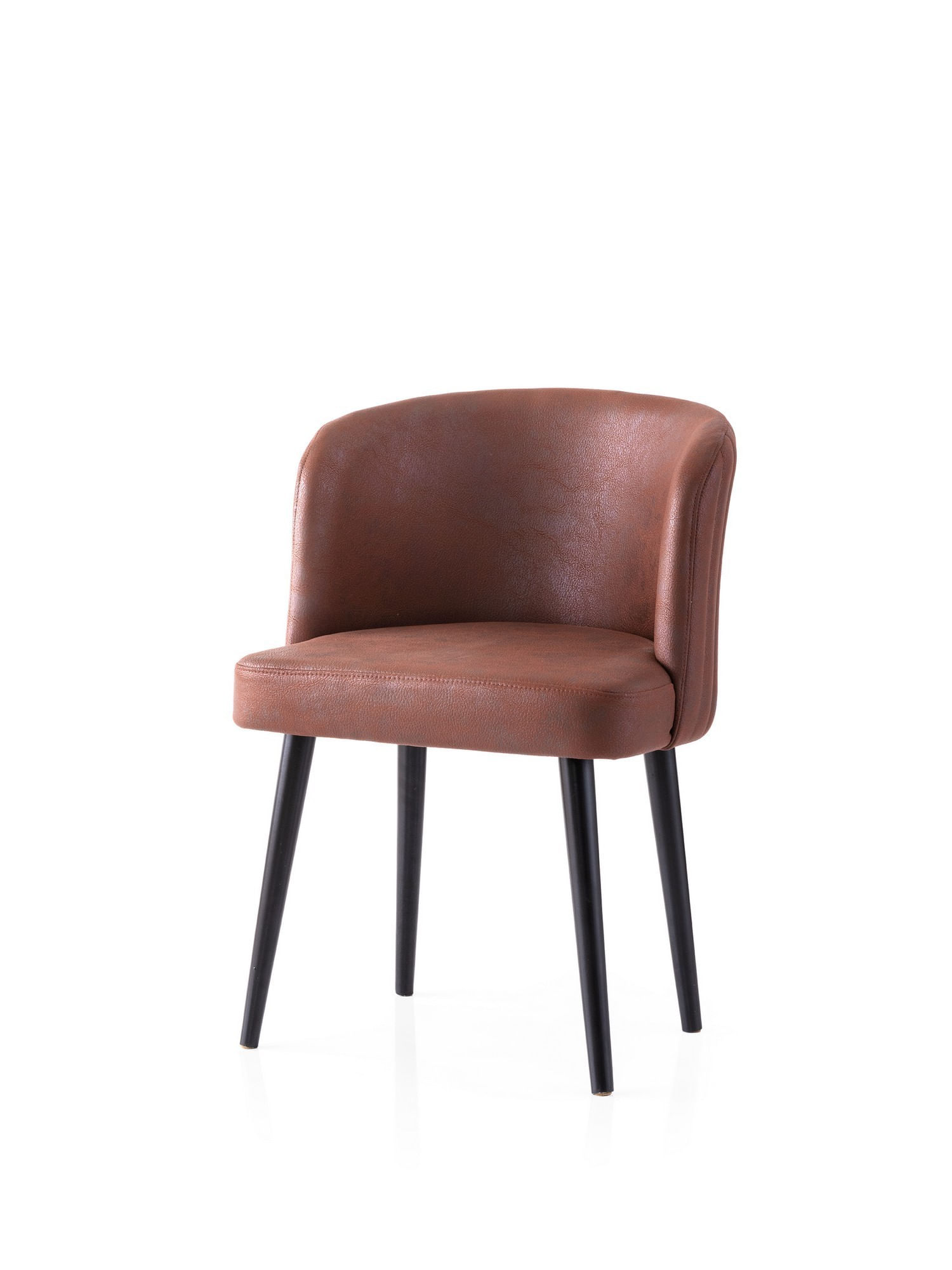 Set scaune (4 bucăți) Hanah Home, PAL melaminat, 57 x 57 x 81 cm, negru/roșu, 974NMB1929 — imaginea 4