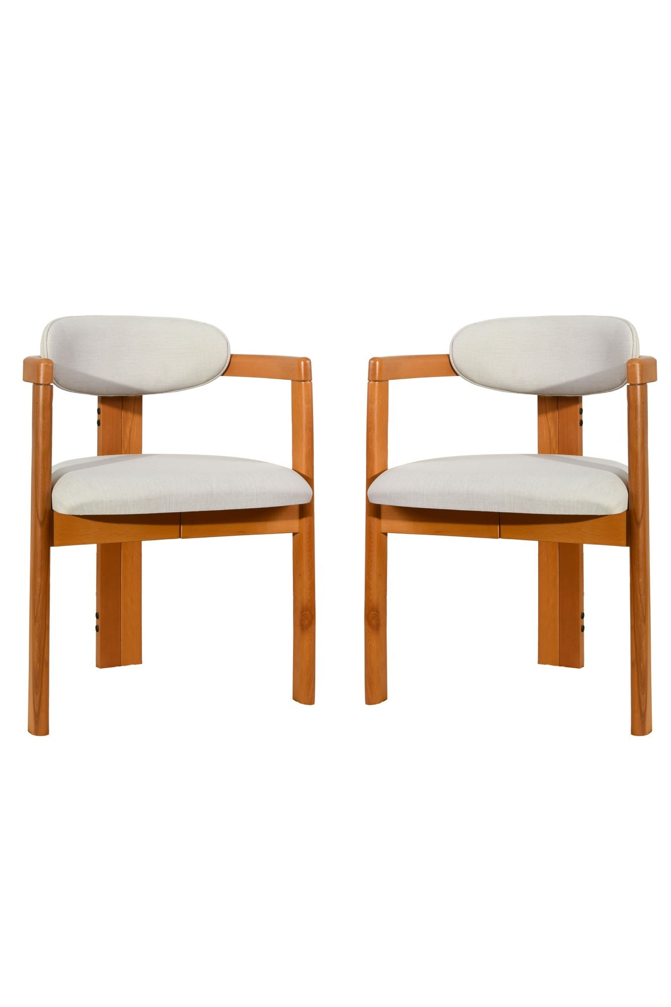 Set scaune (2 bucăți) Hanah Home, 58 x 44 x 78 cm, crem/stejar, 998VOW1202 — imaginea 2
