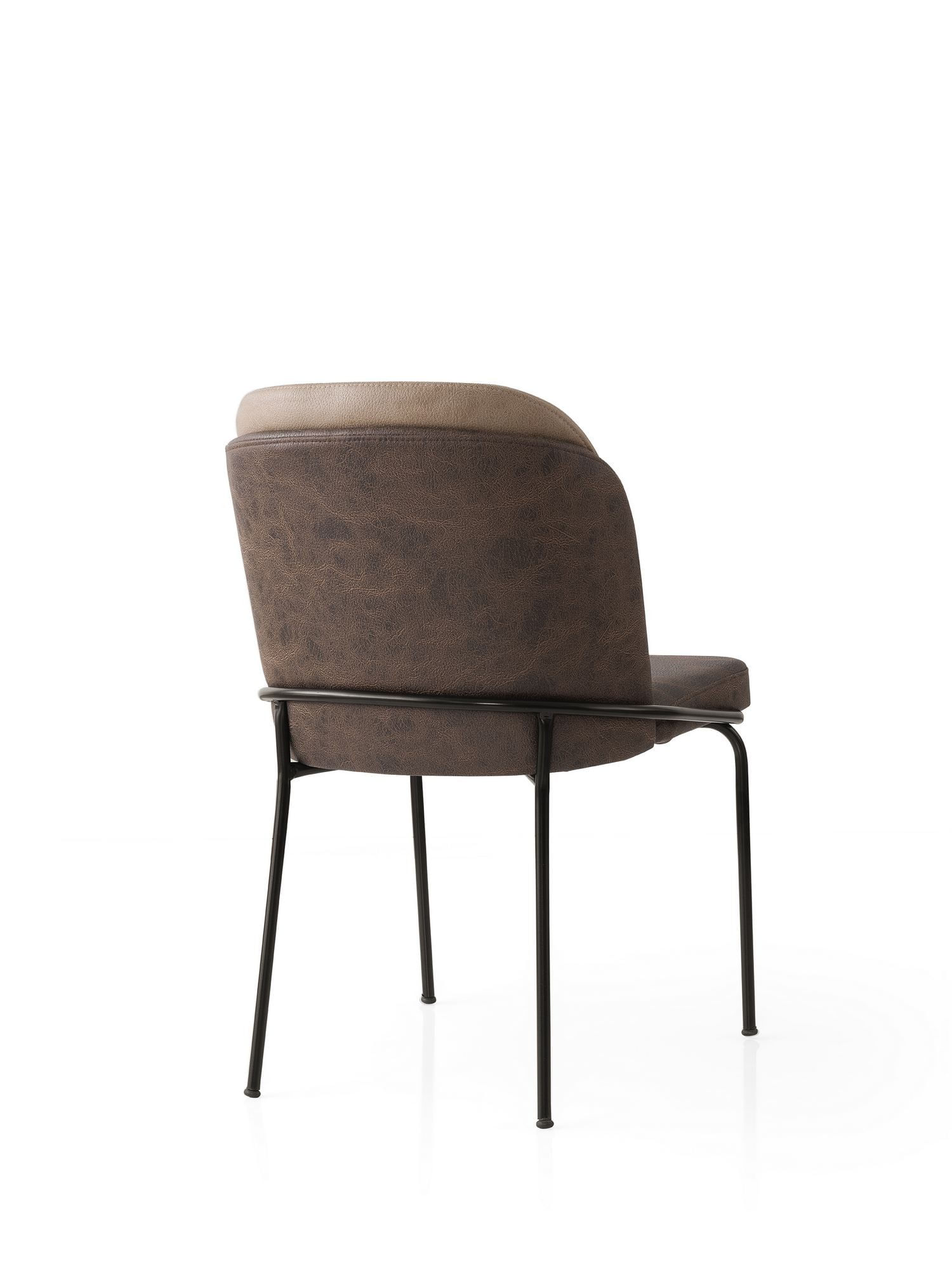 Set scaune (4 bucăți) Hanah Home, PAL melaminat, 62 x 52 x 75 cm, maro, 974NMB1947 — imaginea 2
