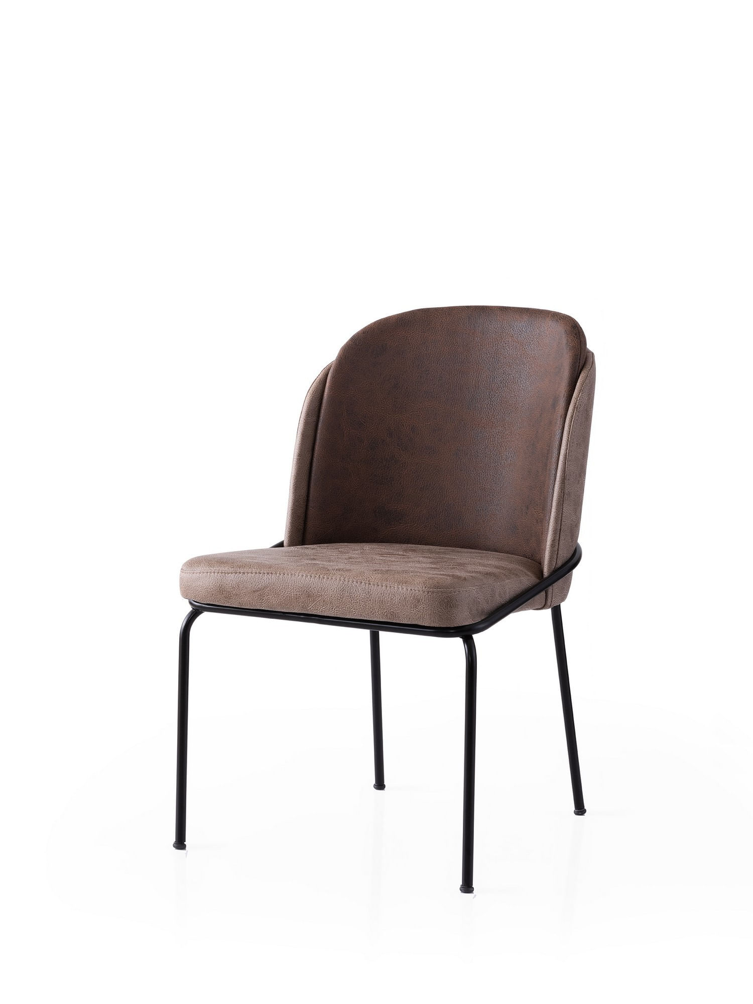 Set scaune (4 bucăți) Hanah Home, PAL melaminat, 62 x 52 x 75 cm, auriu/maro, 974NMB1877 — imaginea 3
