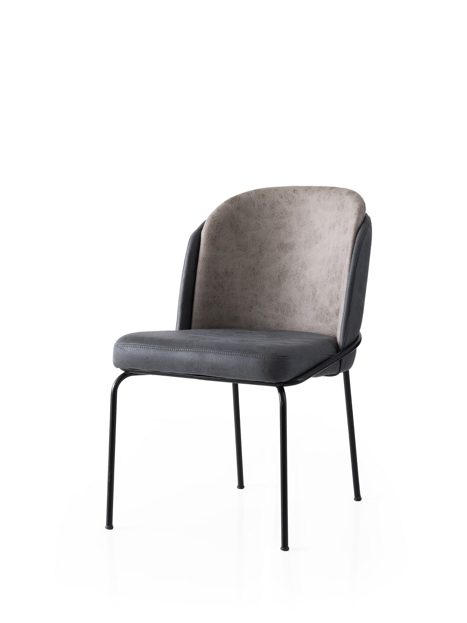Set scaune (4 bucăți) Hanah Home, PAL melaminat, 62 x 52 x 75 cm, auriu/anthracithe, 974NMB1869 — imaginea 3