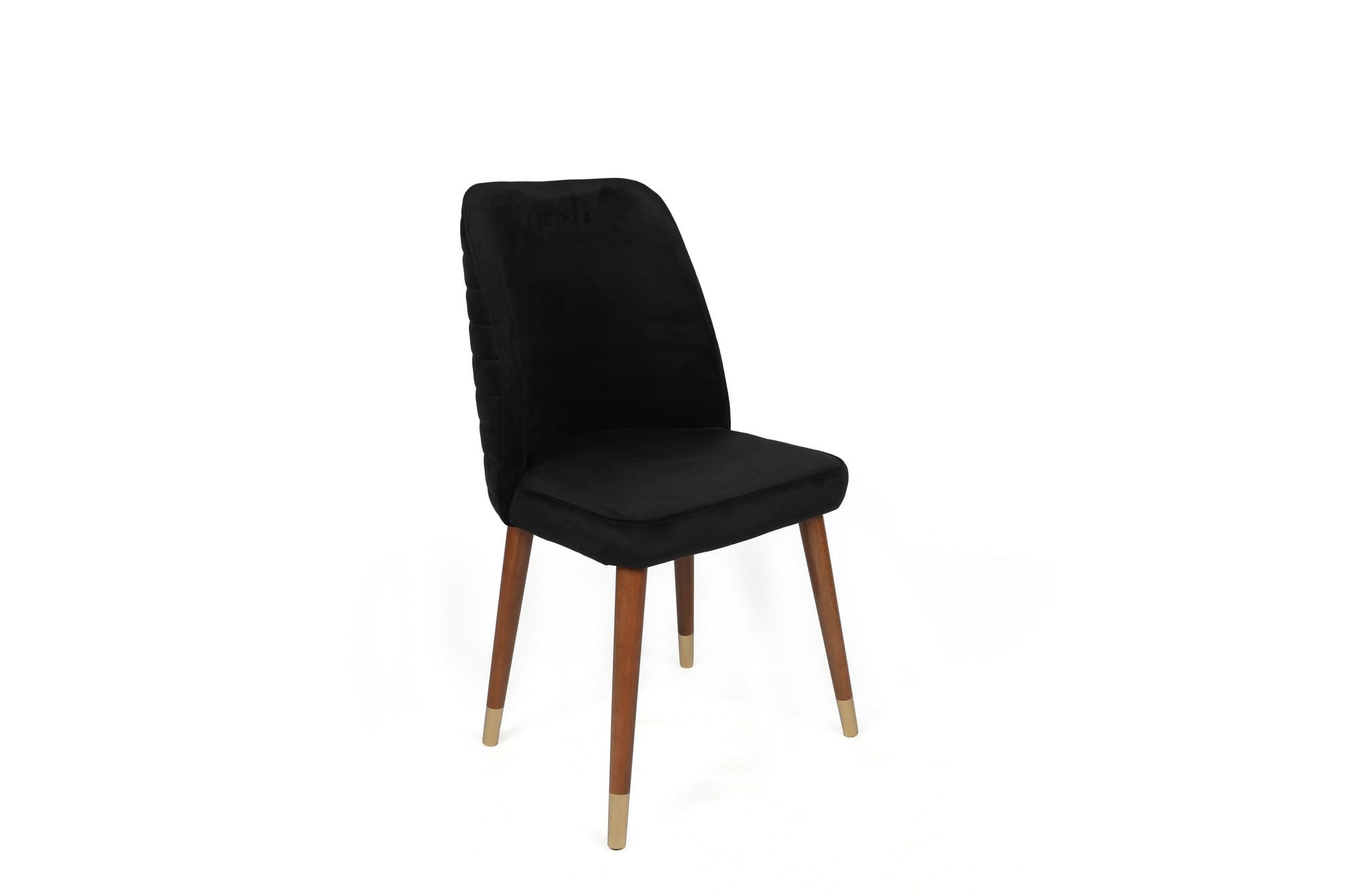 Set scaune (2 bucăți) Hanah Home, lemn, 50 x 49 x 90 cm, negru/nuc/auriu, 974NMB1673 — imaginea 4