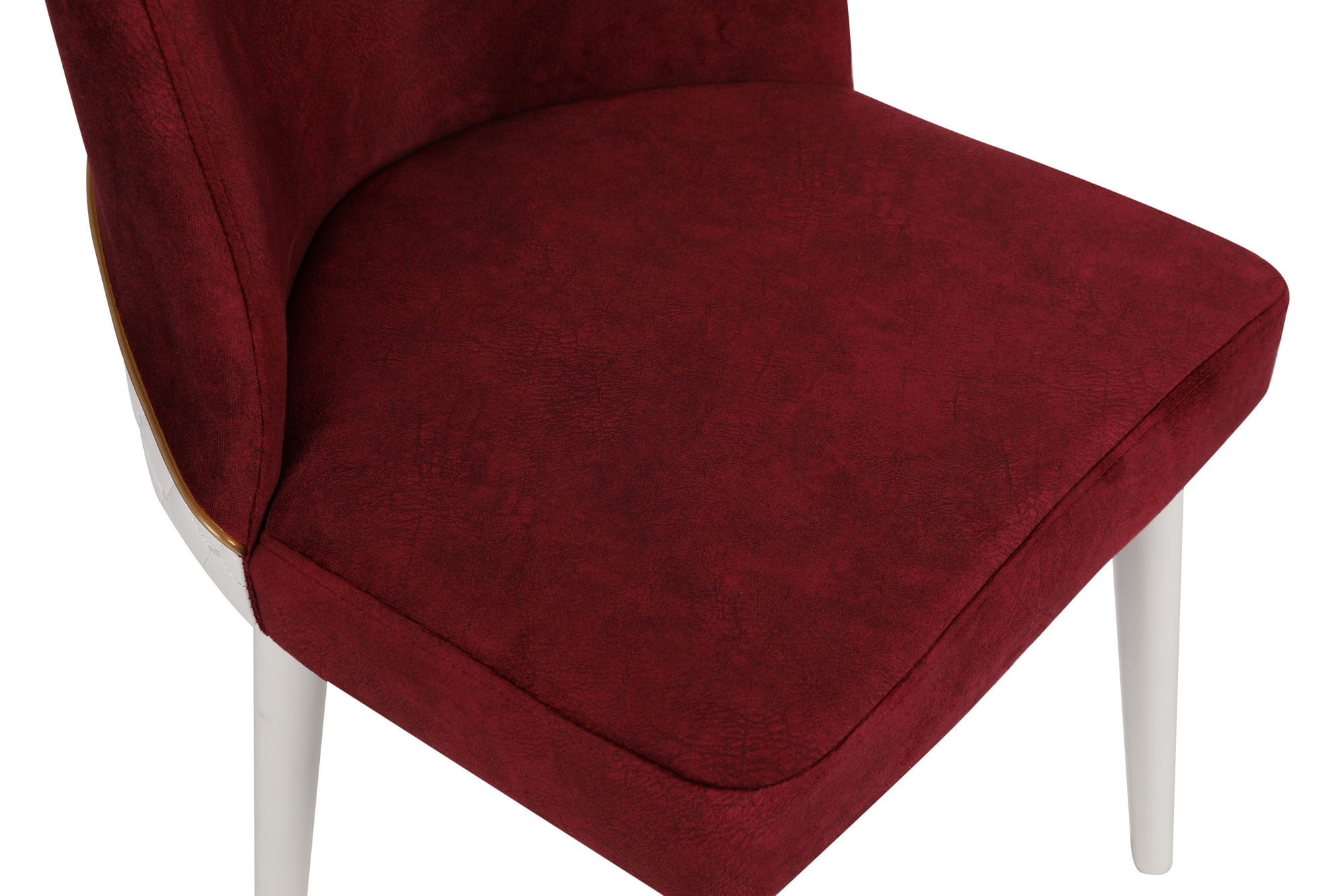 Set scaune (2 bucăți) Hanah Home, catifea/piele, 50 x 49 x 90 cm, vișiniu roșu/alb, 974NMB1206 — imaginea 7
