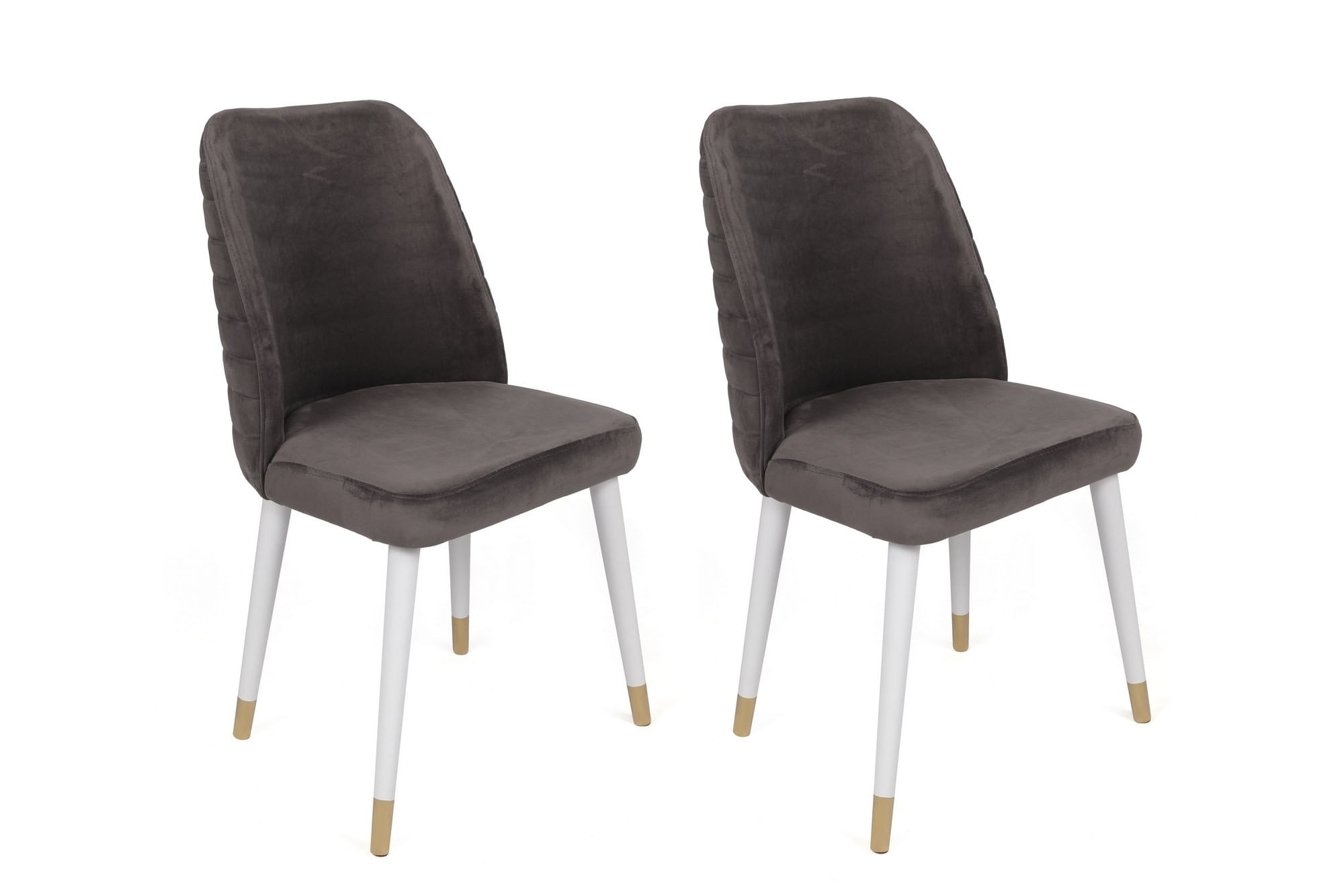 Set scaune (2 bucăți) Hanah Home, lemn, 50 x 49 x 90 cm, antracit/alb/auriu, 974NMB1675 — imaginea 4