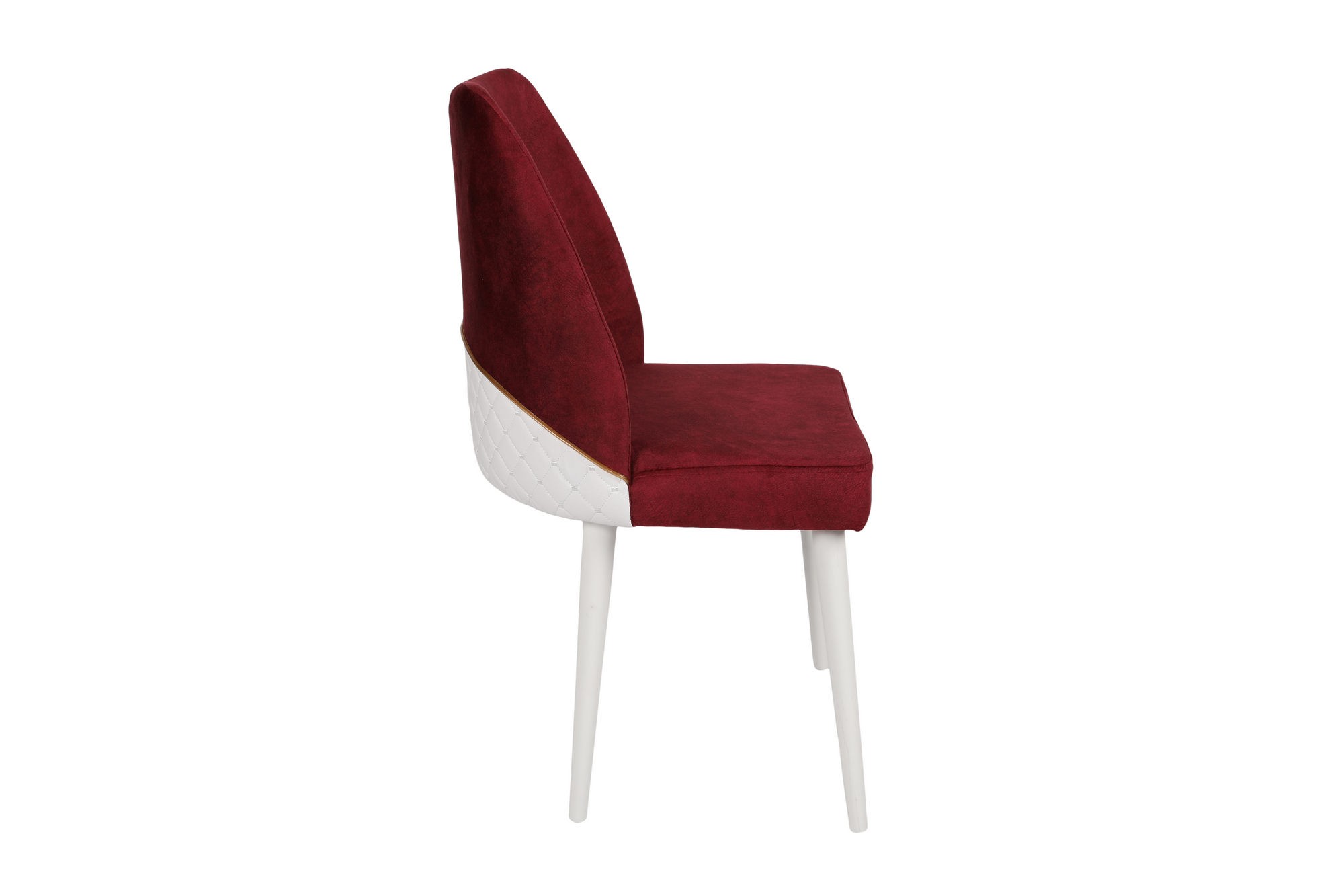 Set scaune (2 bucăți) Hanah Home, catifea/piele, 50 x 49 x 90 cm, vișiniu roșu/alb, 974NMB1206 — imaginea 8