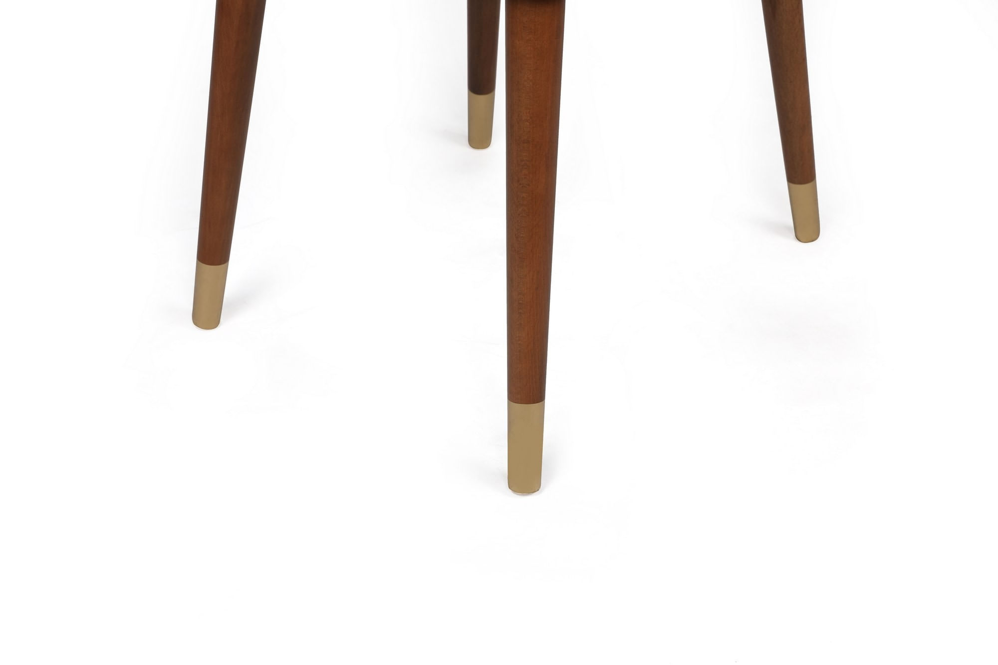 Set scaune (4 bucăți) Hanah Home, catifea, 50 x 49 x 90 cm, negru/nuc/auriu, 974NMB1597 — imaginea 4