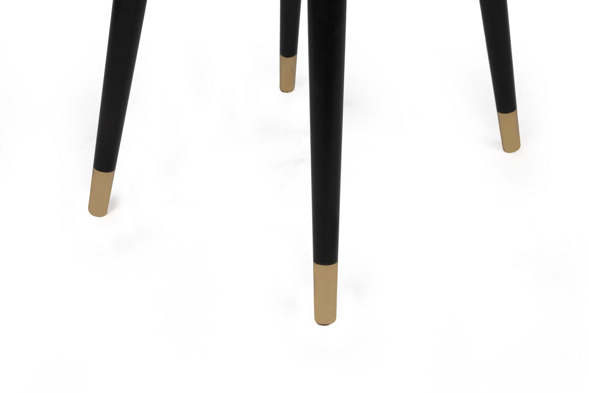 Set scaune (4 bucăți) Hanah Home, catifea, 50 x 49 x 90 cm, negru/auriu, 974NMB1593 — imaginea 2