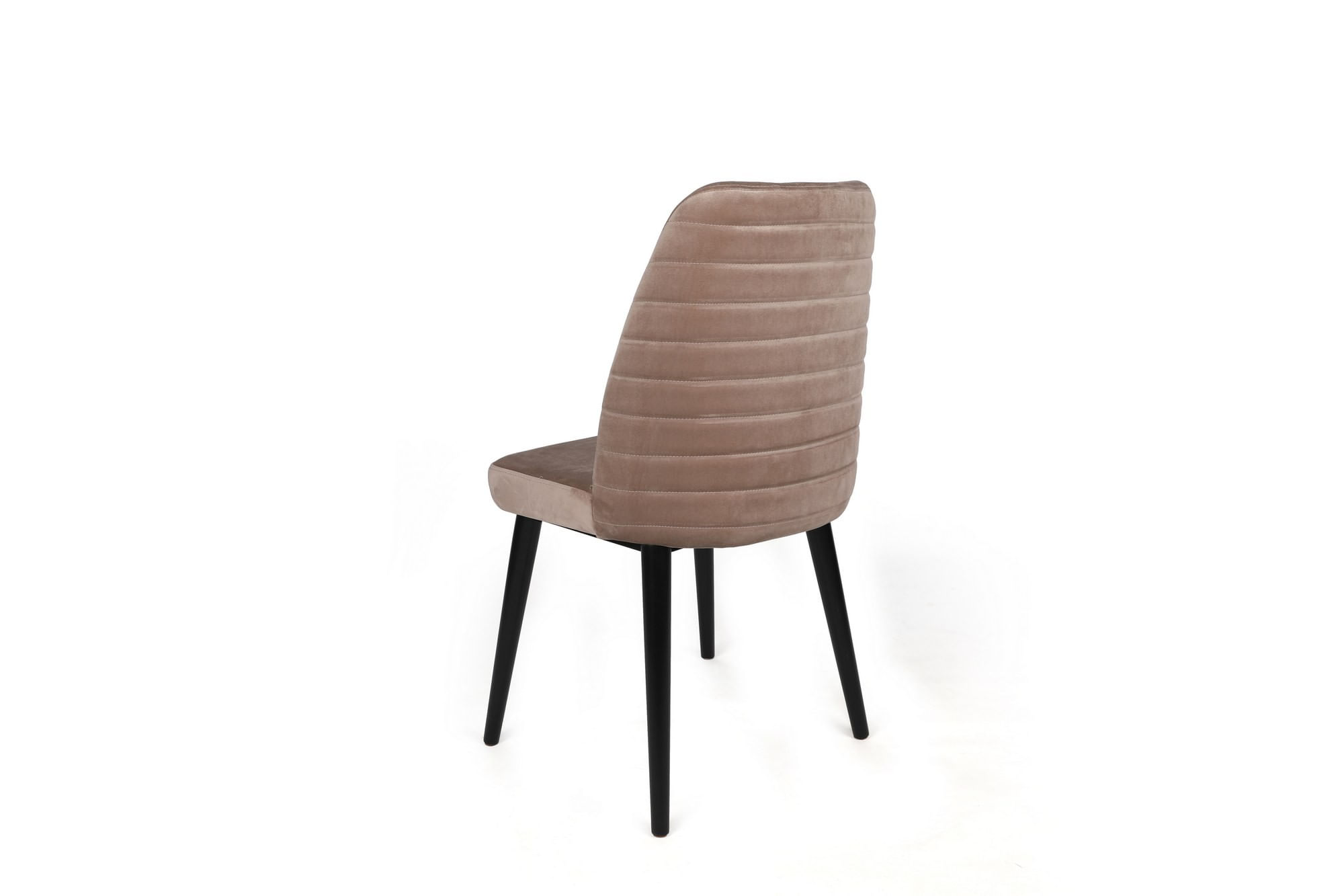 Set scaune (4 bucăți) Hanah Home, catifea, 50 x 49 x 90 cm, bej/negru, 974NMB1609 — imaginea 4