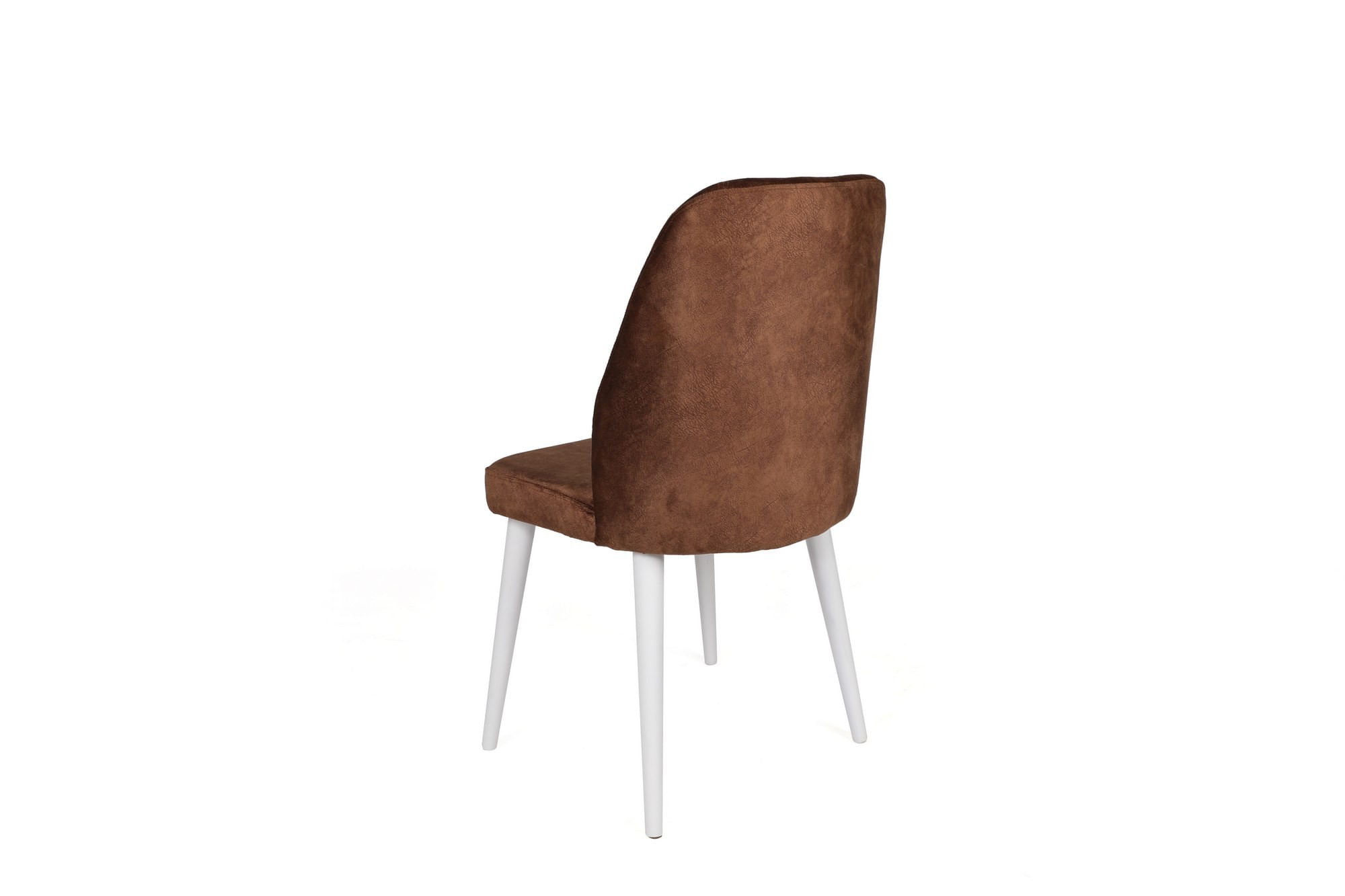 Set scaune (4 bucăți) Hanah Home, catifea, 50 x 49 x 90 cm, maro/alb, 974NMB1589 — imaginea 6