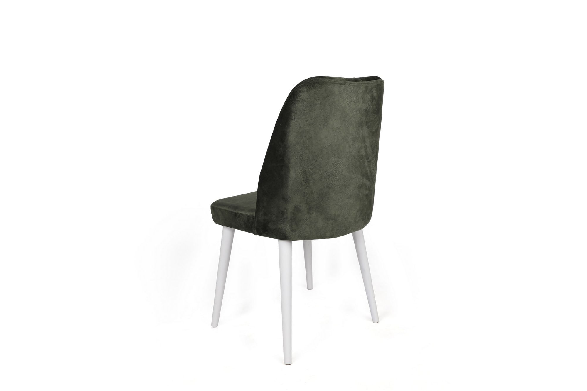 Set scaune (4 bucăți) Hanah Home, catifea, 50 x 49 x 90 cm, kaki/alb, 974NMB1568 — imaginea 4