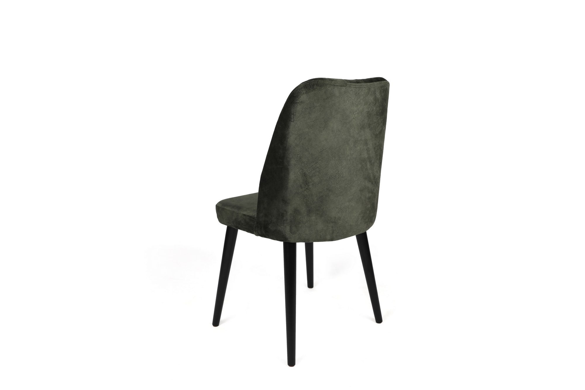 Set scaune (4 bucăți) Hanah Home, catifea, 50 x 49 x 90 cm, kaki/negru, 974NMB1554 — imaginea 4