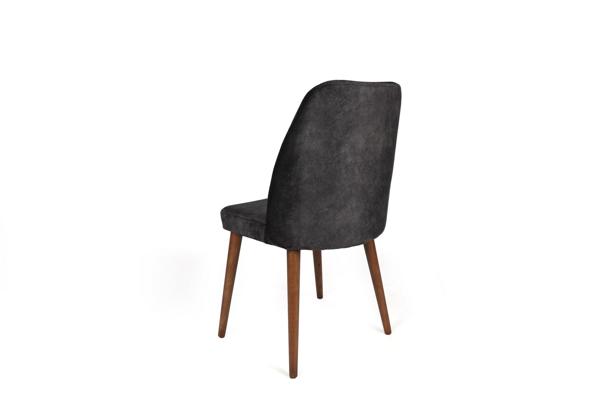 Set scaune (4 bucăți) Hanah Home, catifea, 50 x 49 x 90 cm, antracit/nuc, 974NMB1565 — imaginea 3