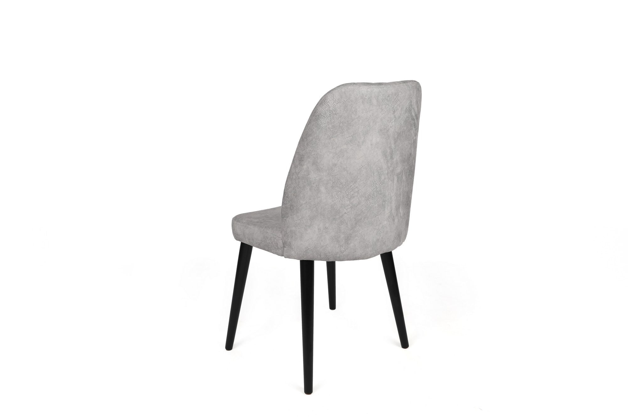 Set scaune (4 bucăți) Hanah Home, catifea, 50 x 49 x 90 cm, gri/negru, 974NMB1559 — imaginea 3