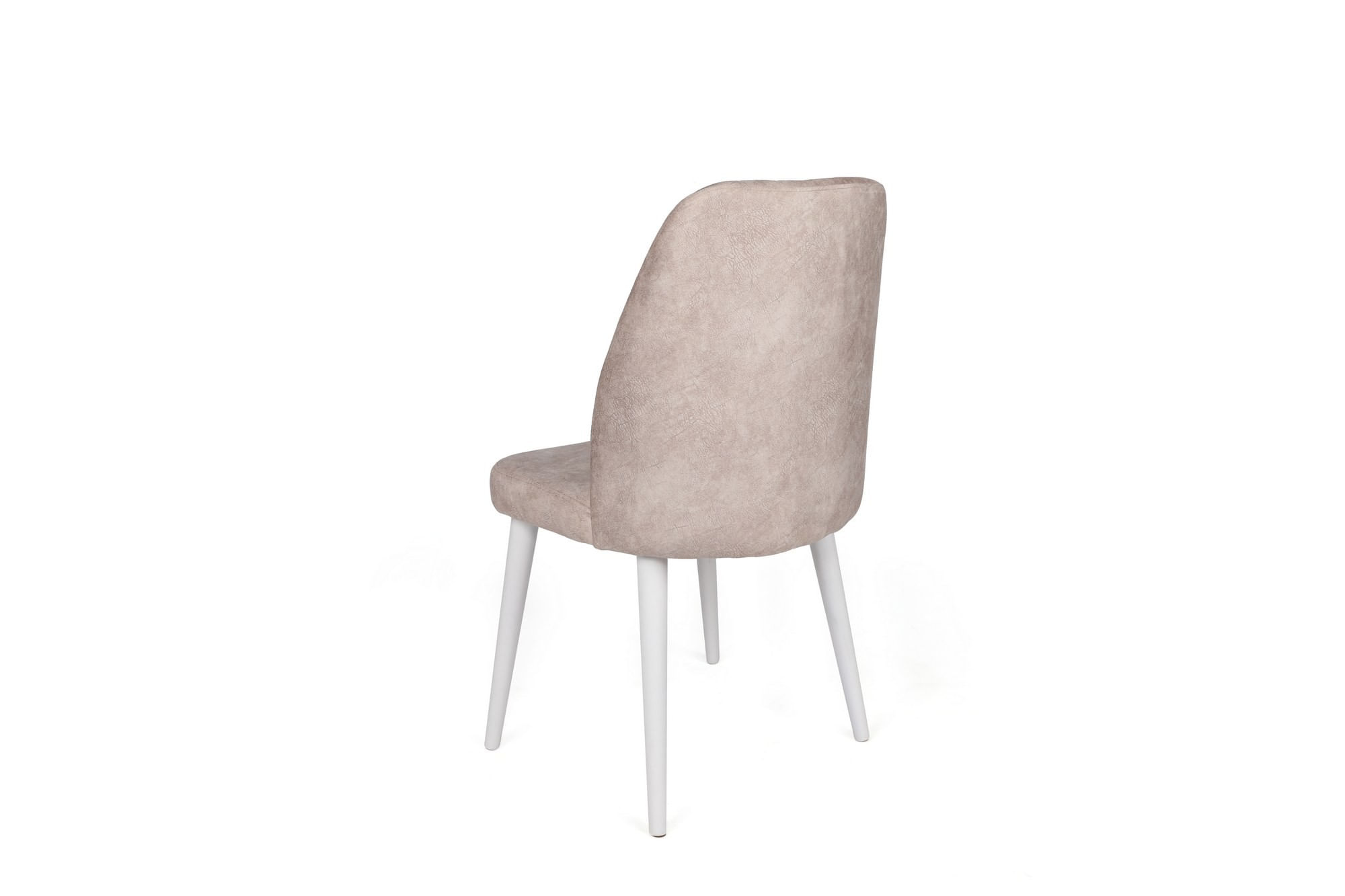 Set scaune (4 bucăți) Hanah Home, catifea, 50 x 49 x 90 cm, crem/alb, 974NMB1571