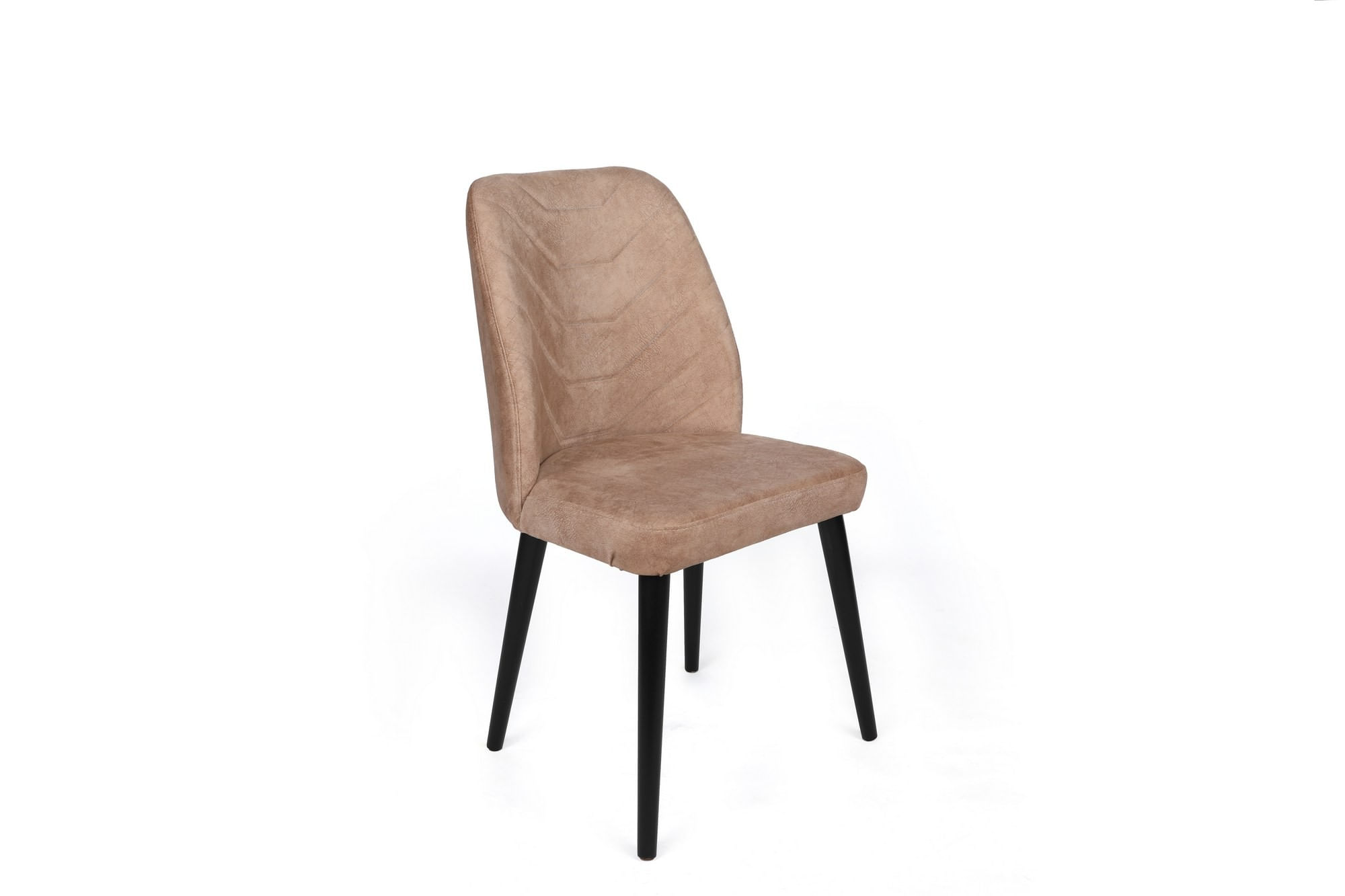 Set scaune (4 bucăți) Hanah Home, catifea, 50 x 49 x 90 cm, bej-cenușiu/negru, 974NMB1578 — imaginea 2