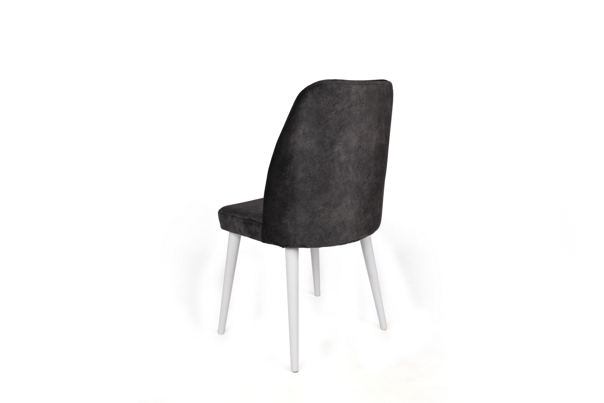 Set scaune (2 bucăți) Hanah Home, catifea, 50 x 49 x 90 cm, antracit/alb, 974NMB1649 — imaginea 4
