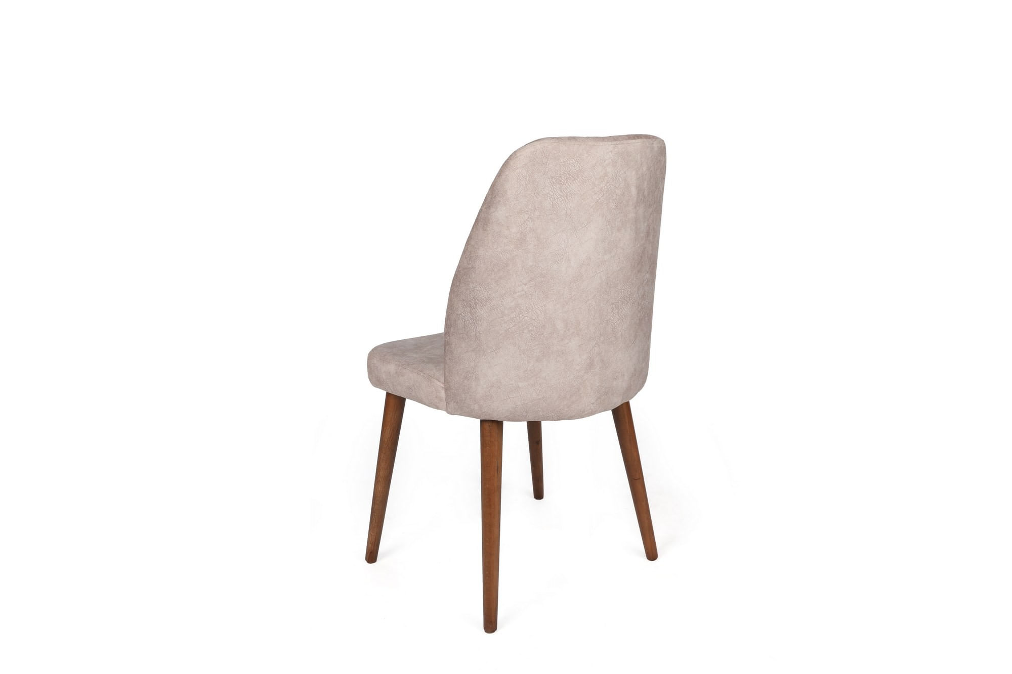 Set scaune (2 bucăți) Hanah Home, catifea, 50 x 49 x 90 cm, bej-cenușiu/nuc, 974NMB1639 — imaginea 2