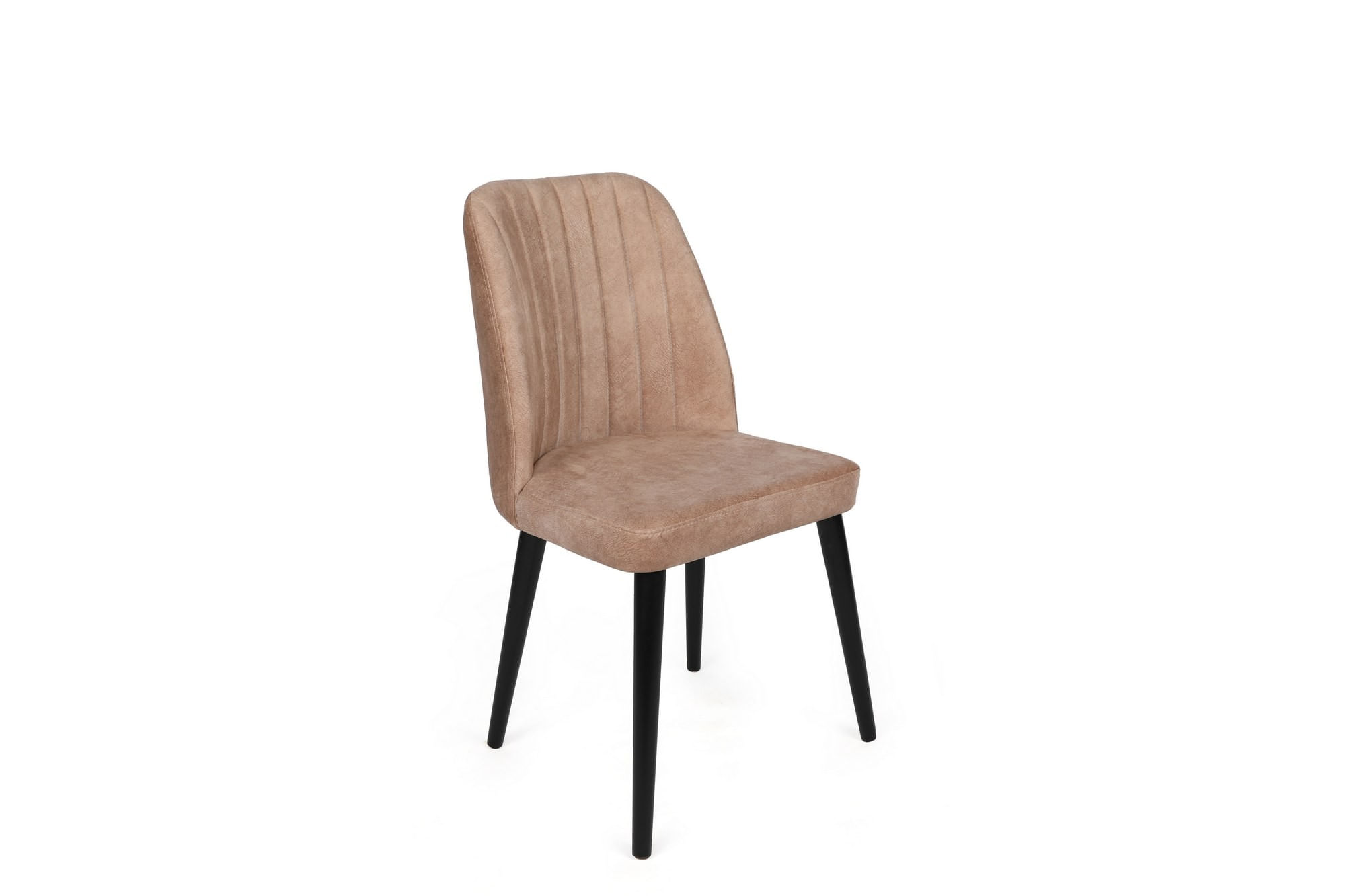 Set scaune (2 bucăți) Hanah Home, catifea, 50 x 49 x 90 cm, bej/negru, 974NMB1631 — imaginea 2