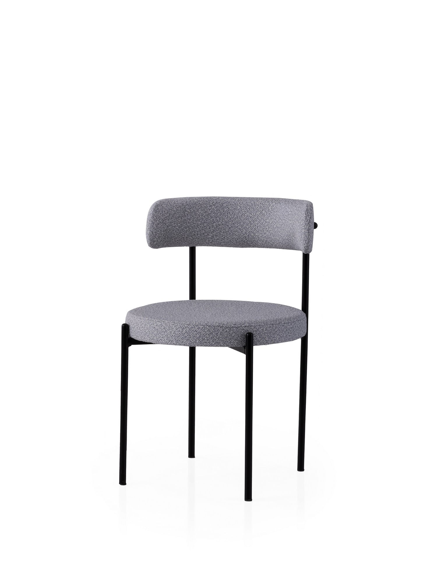 Set scaune (2 bucăți) Hanah Home, PAL melaminat, 48.5 x 50.5 x 75.5 cm, negru/închis gri, 974NMB1896 — imaginea 3