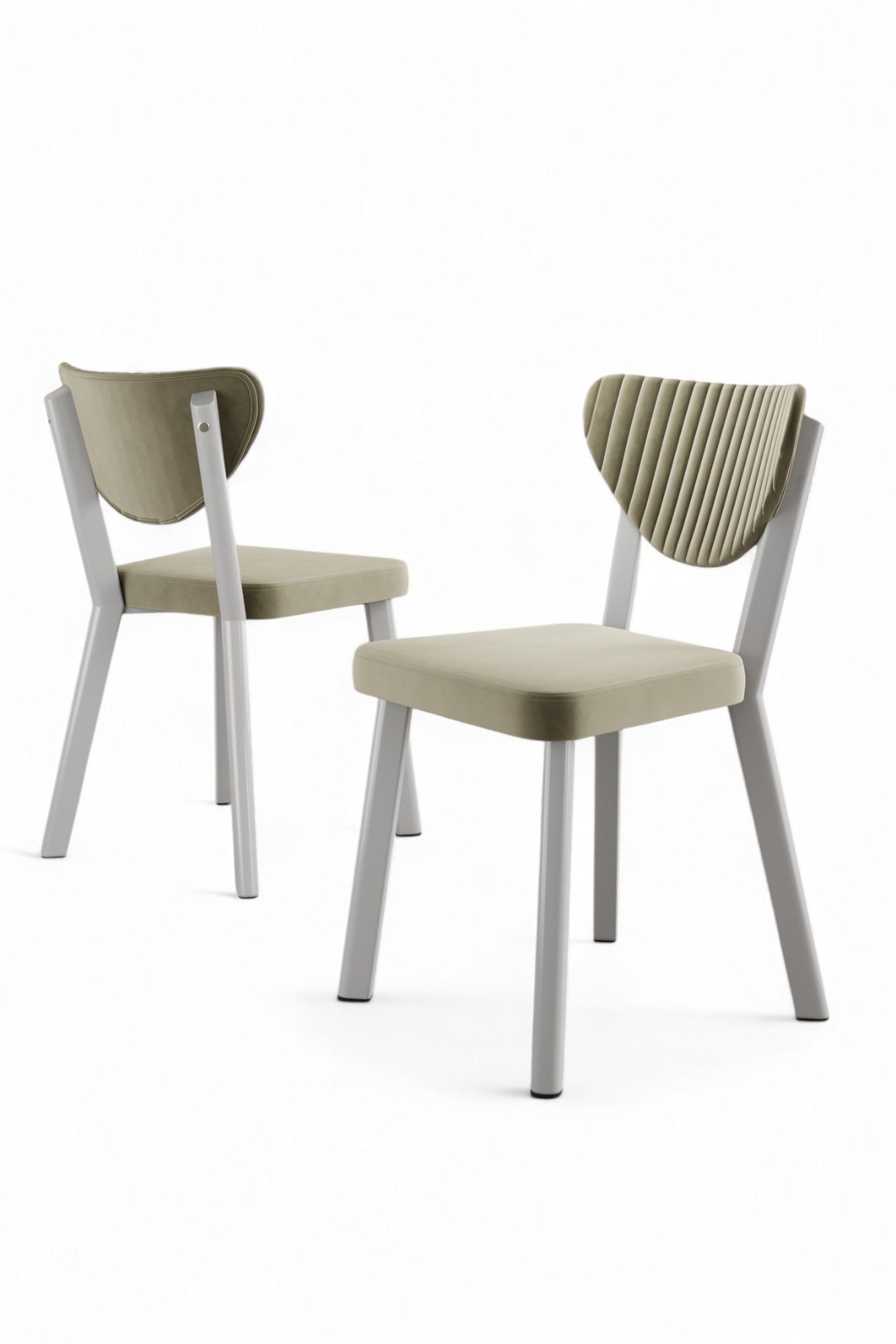 Set scaune (4 bucăți) Hanah Home, placaj, 45 x 46 x 86 cm, crem/alb, 240CHR1768 — imaginea 3