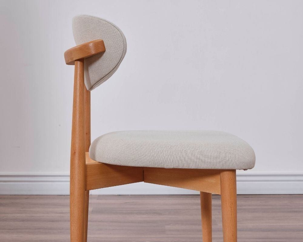 Set scaune (2 bucăți) Hanah Home, 100% poliester și in, 44 x 50 x 81 cm, stejar/bej, 998VOW1203 — imaginea 8
