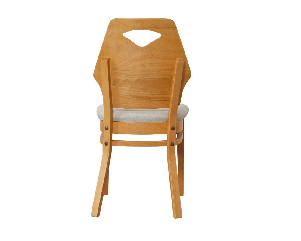 Set scaune (2 bucăți) Hanah Home, 100% poliester și in, 42 x 42 x 87 cm, stejar/bej, 998VOW1204 — imaginea 3