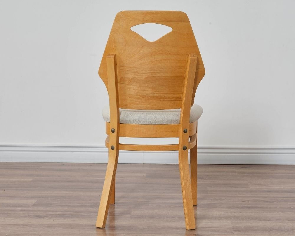 Set scaune (2 bucăți) Hanah Home, 100% poliester și in, 42 x 42 x 87 cm, stejar/bej, 998VOW1204 — imaginea 4