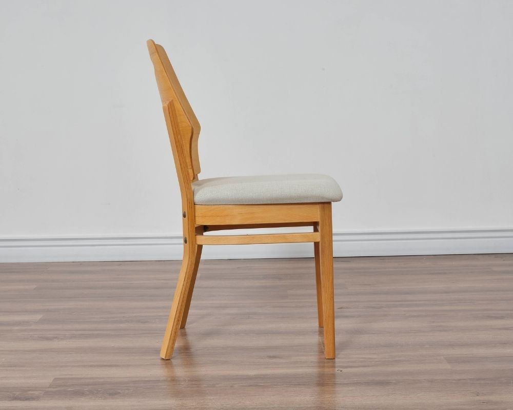 Set scaune (2 bucăți) Hanah Home, 100% poliester și in, 42 x 42 x 87 cm, stejar/bej, 998VOW1204 — imaginea 5