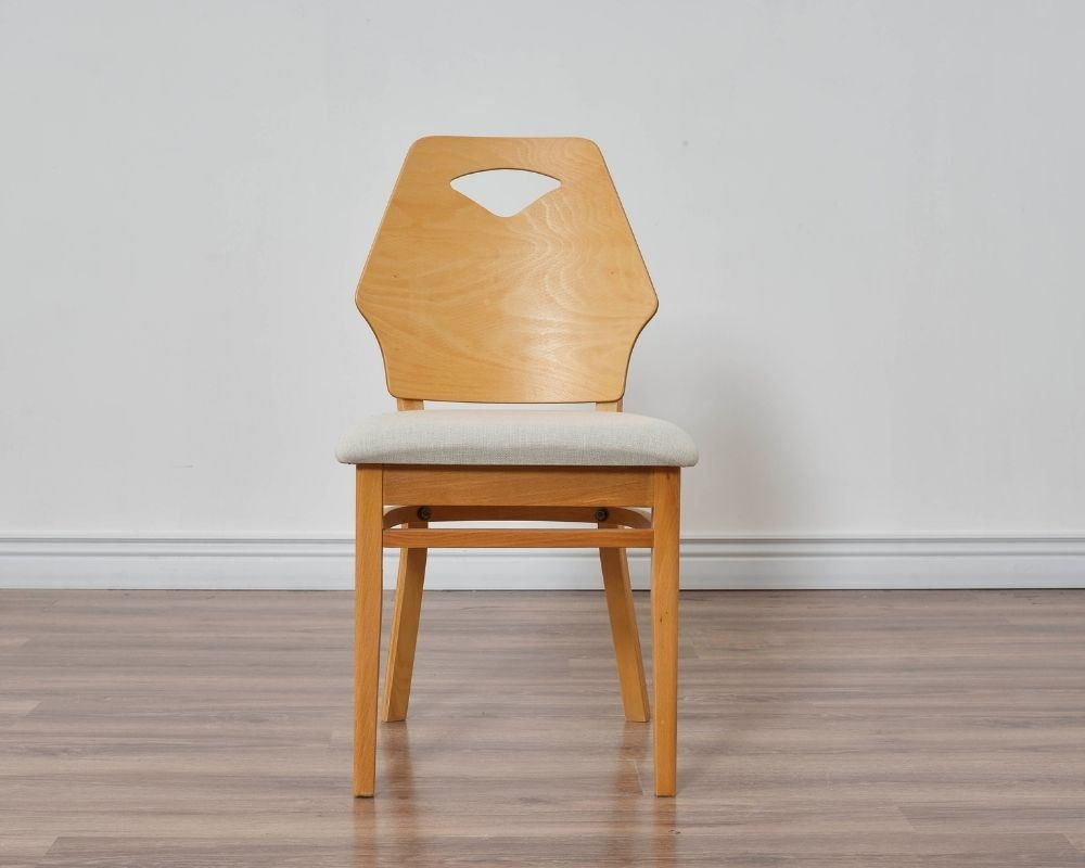 Set scaune (2 bucăți) Hanah Home, 100% poliester și in, 42 x 42 x 87 cm, stejar/bej, 998VOW1204 — imaginea 6
