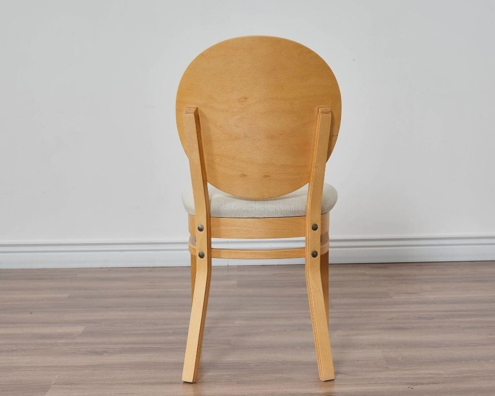 Set scaune (2 bucăți) Hanah Home, 100% poliester și in, 42 x 42 x 87 cm, stejar/bej, 998VOW1205 — imaginea 3