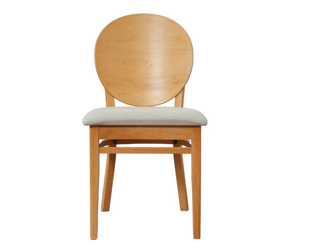 Set scaune (2 bucăți) Hanah Home, 100% poliester și in, 42 x 42 x 87 cm, stejar/bej, 998VOW1205 — imaginea 4