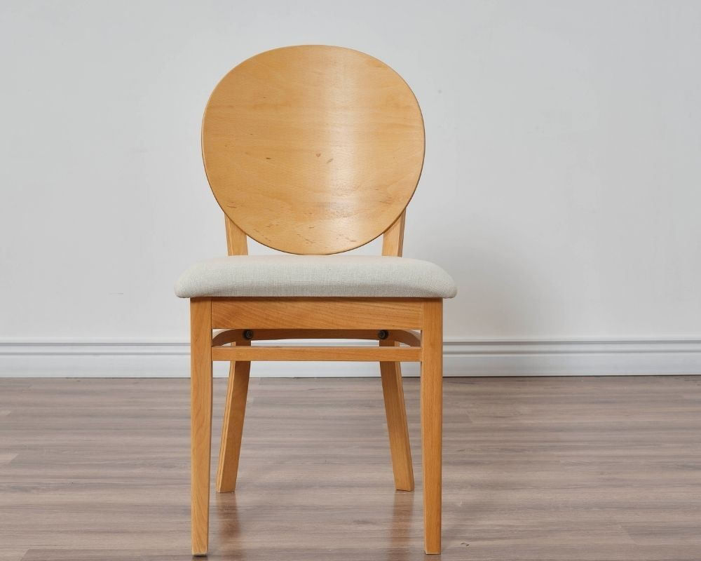 Set scaune (2 bucăți) Hanah Home, 100% poliester și in, 42 x 42 x 87 cm, stejar/bej, 998VOW1205 — imaginea 5