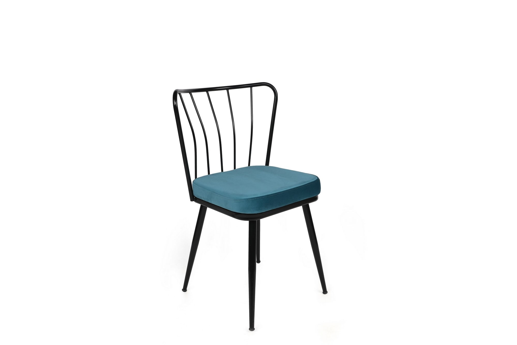 Set scaune (4 bucăți) Hanah Home, PAL melaminat, 43 x 42 x 82 cm, albastru/negru, 974NMB1629