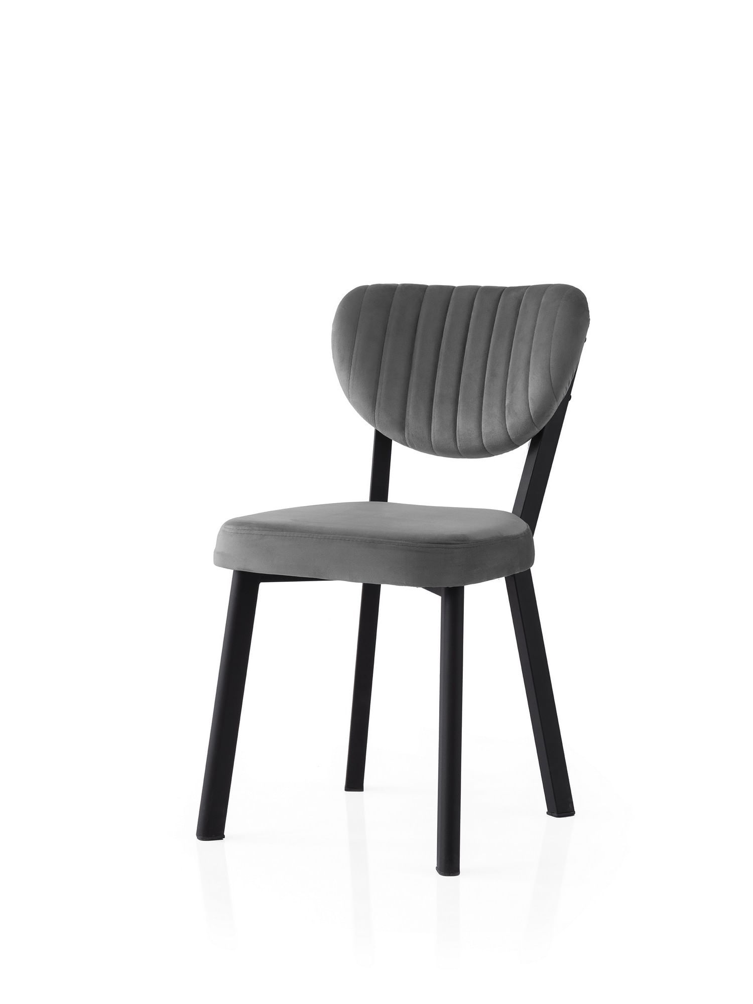 Set scaune (2 bucăți) Hanah Home, PAL melaminat, 46 x 54 x 86 cm, negru/antracit, 974NMB1848 — imaginea 2