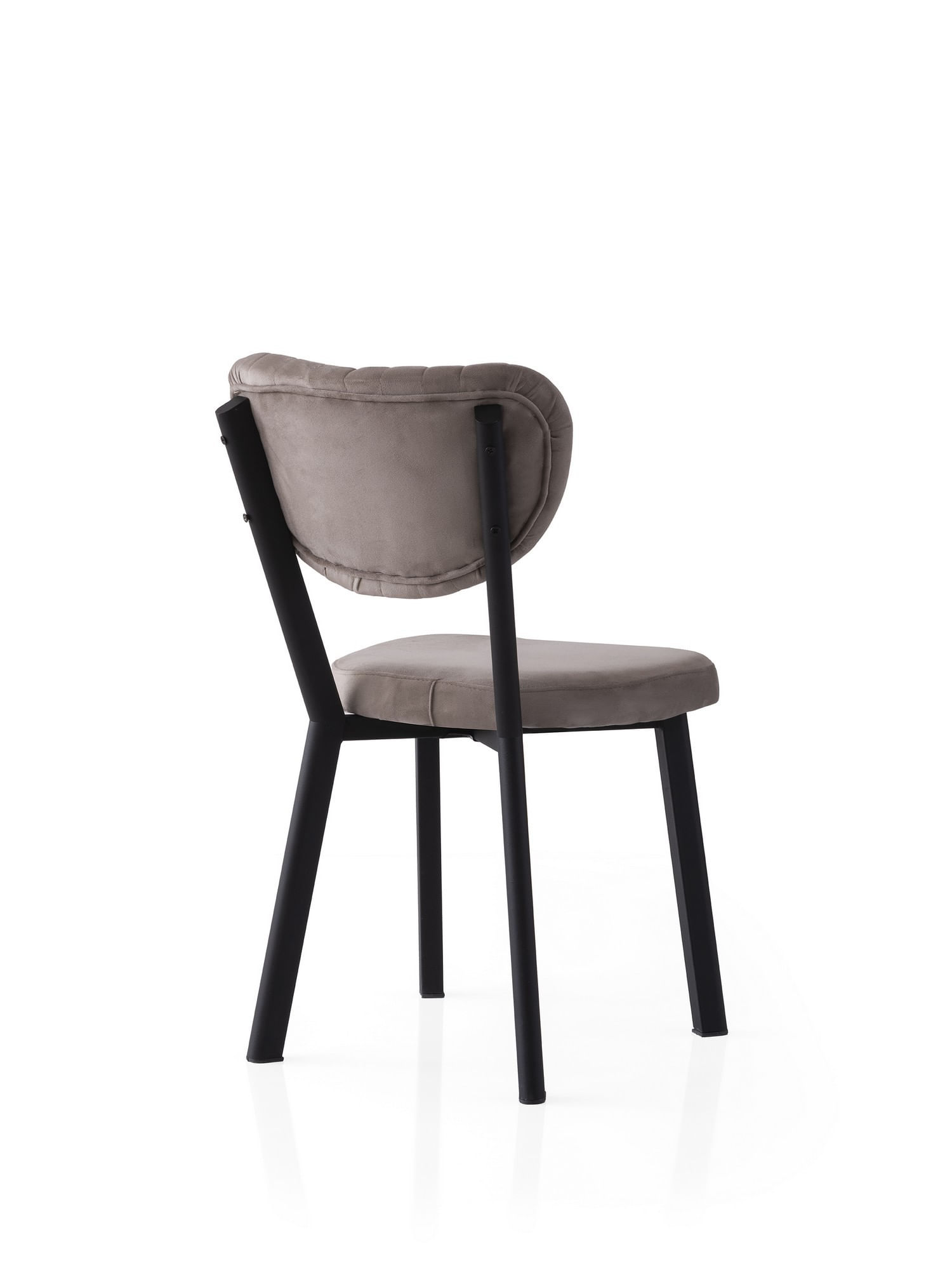 Set scaune (2 bucăți) Hanah Home, PAL melaminat, 46 x 54 x 86 cm, negru/bej-cenușiu, 974NMB1847 — imaginea 3