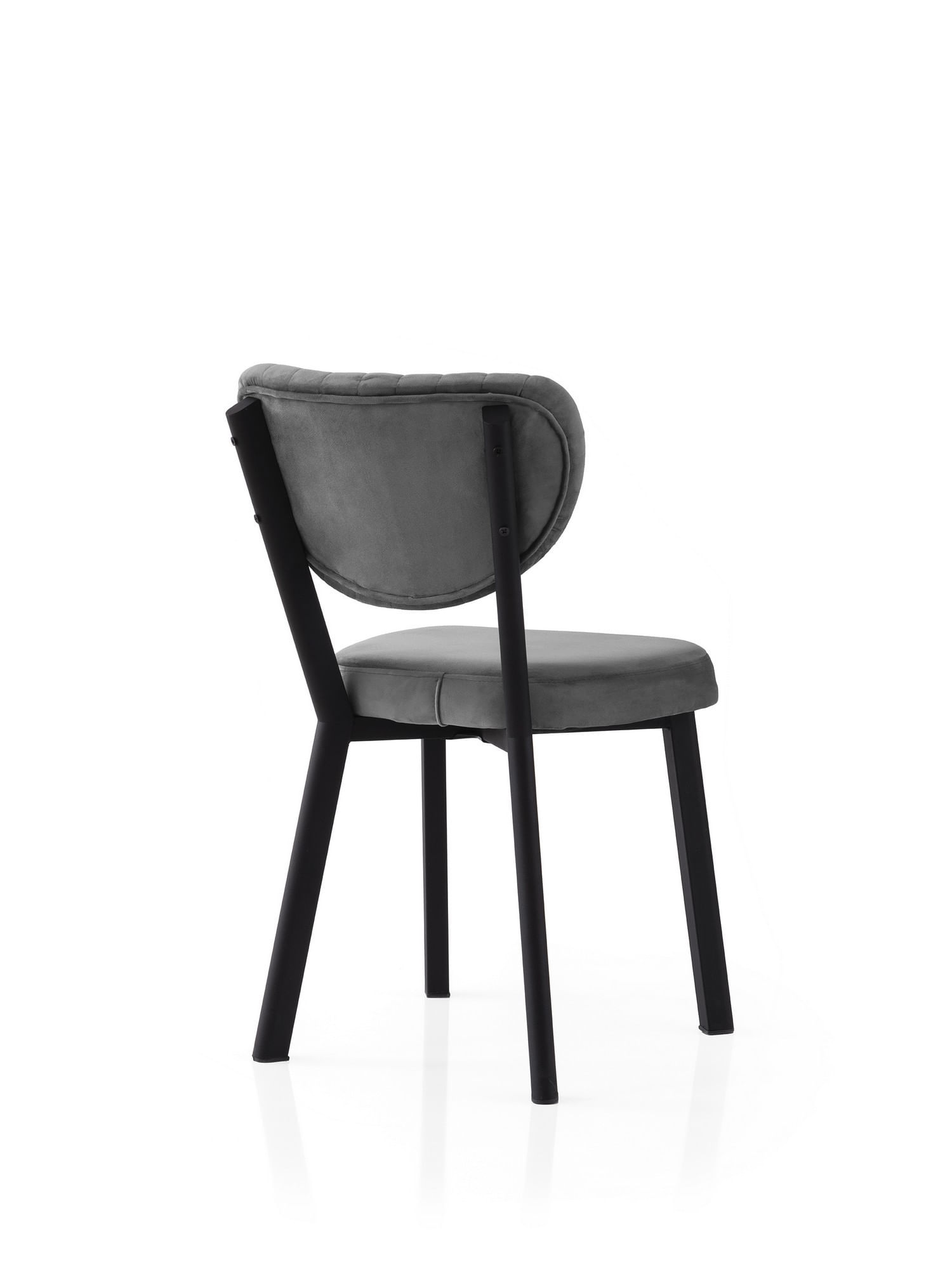 Set scaune (2 bucăți) Hanah Home, PAL melaminat, 46 x 54 x 86 cm, negru/antracit, 974NMB1848 — imaginea 4