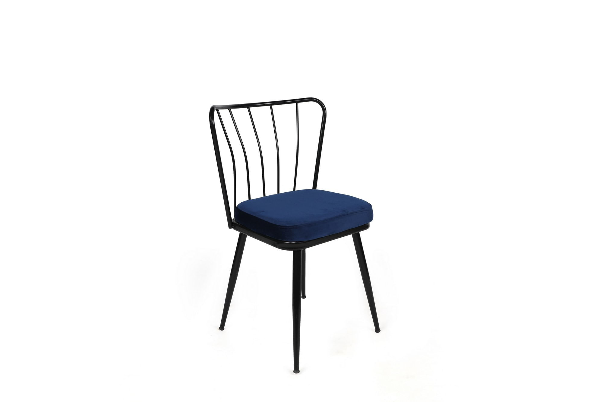 Set scaune (4 bucăți) Hanah Home, PAL melaminat, 43 x 42 x 82 cm, albastru închis/negru, 974NMB1625 — imaginea 4