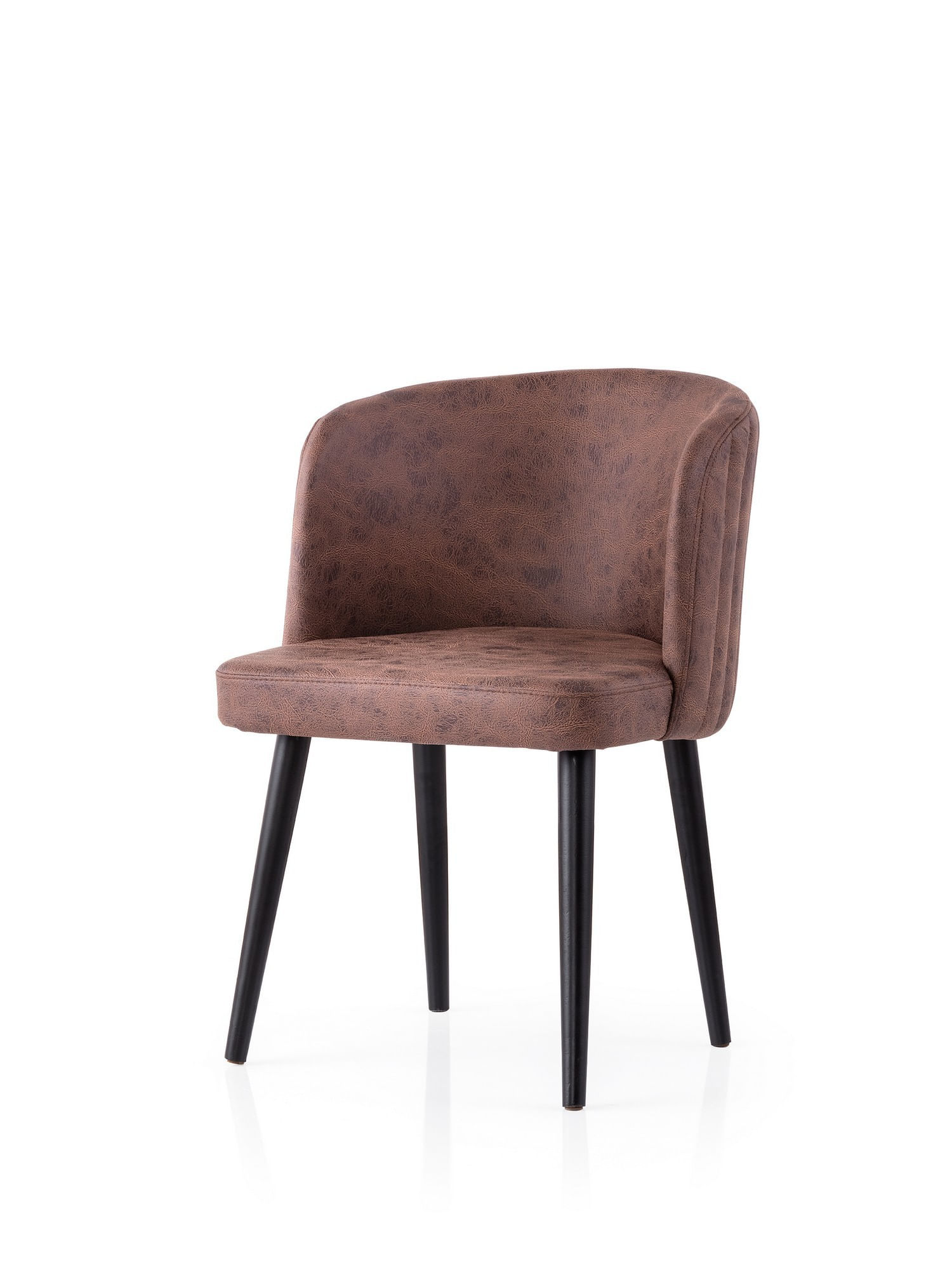 Set scaune (2 bucăți) Hanah Home, PAL melaminat, 57 x 57 x 81 cm, negru/maro, 974NMB1926 — imaginea 2
