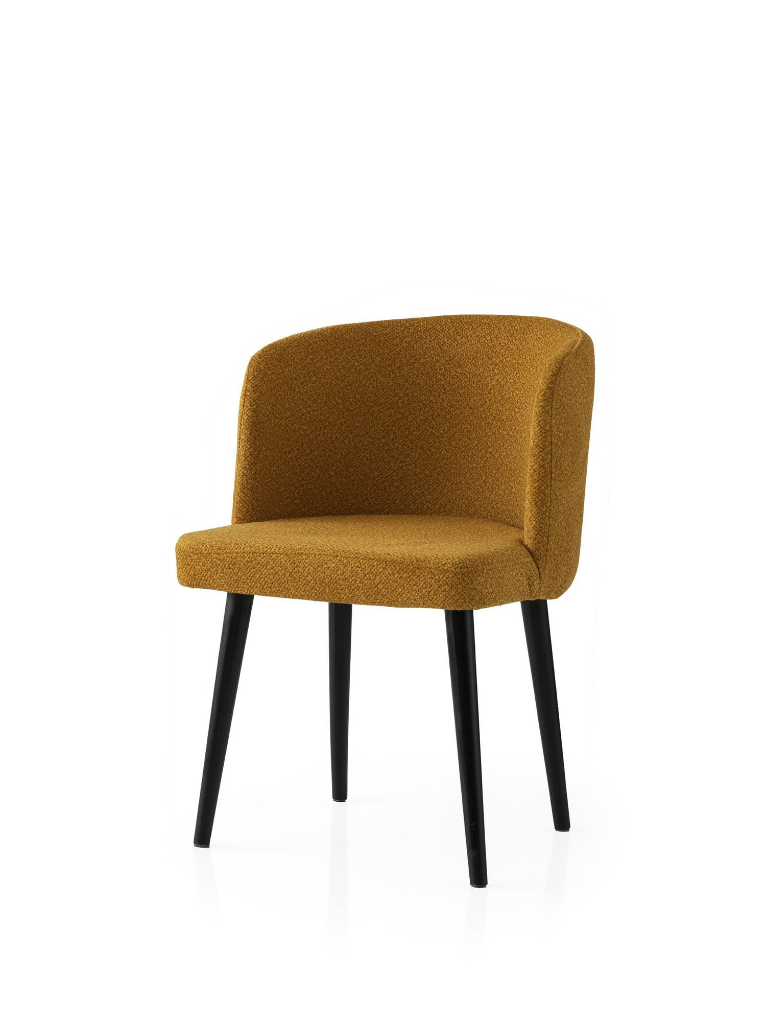 Set scaune (2 bucăți) Hanah Home, PAL melaminat, 57 x 57 x 81 cm, negru/galben, 974NMB1912 — imaginea 3