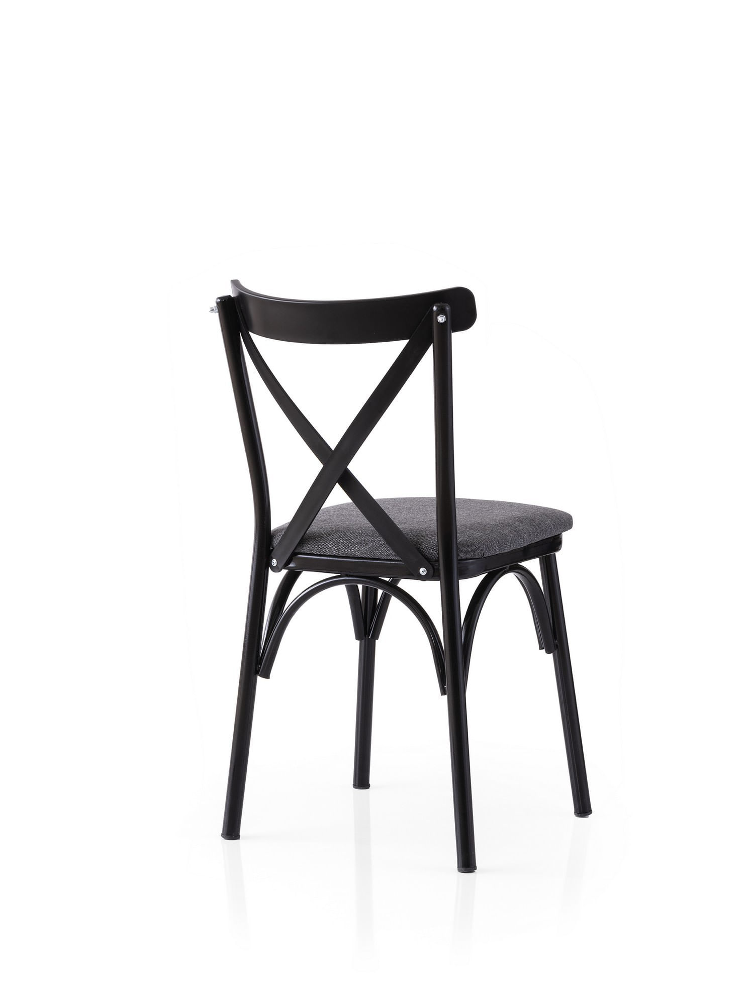 Set scaune (2 bucăți) Hanah Home, PAL melaminat, 42 x 40 x 81 cm, negru/antracit, 974NMB1886 — imaginea 3