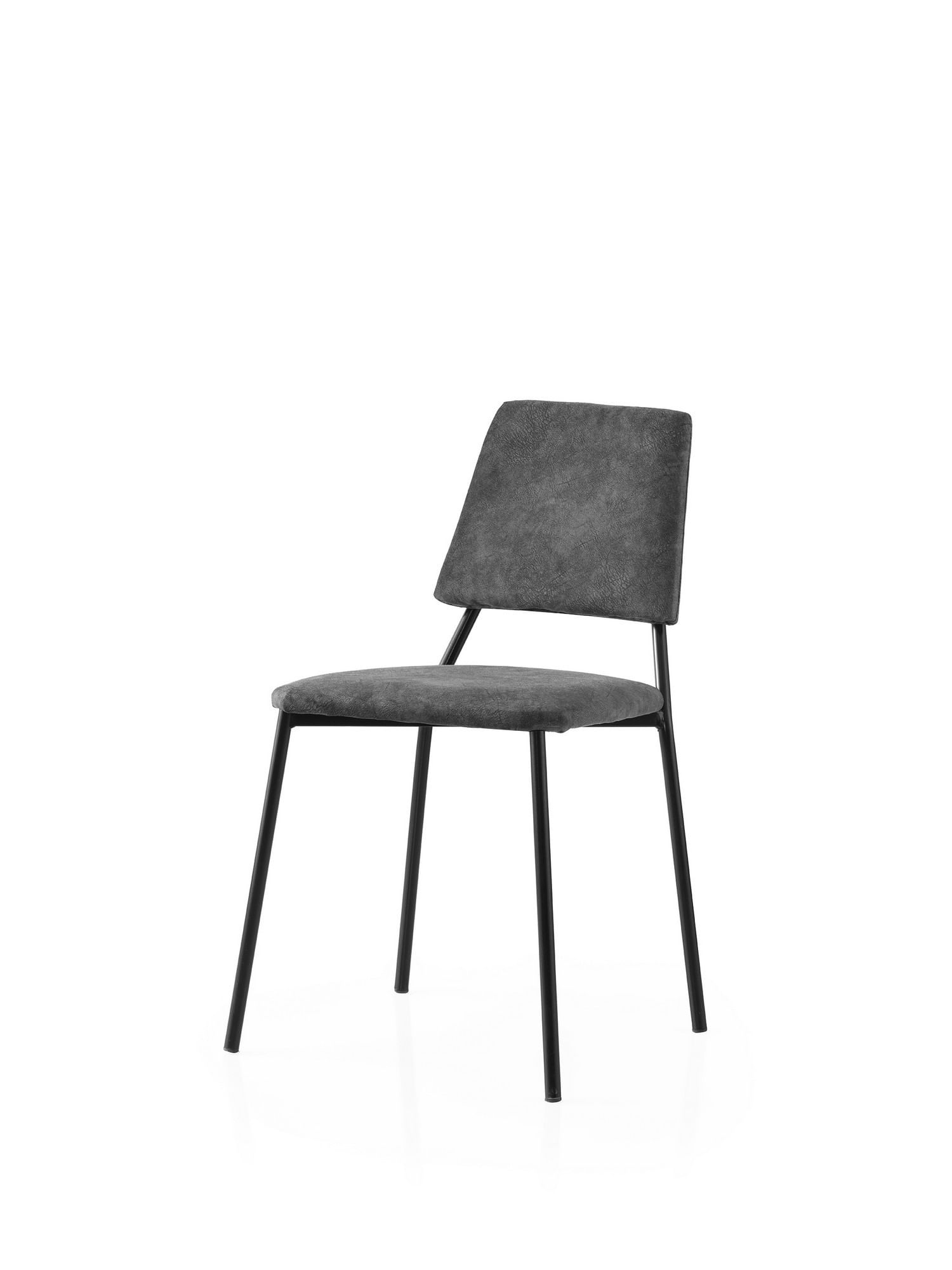Set scaune (2 bucăți) Hanah Home, PAL melaminat, 42.5 x 54 x 77.5 cm, negru/antracit, 974NMB1906 — imaginea 2